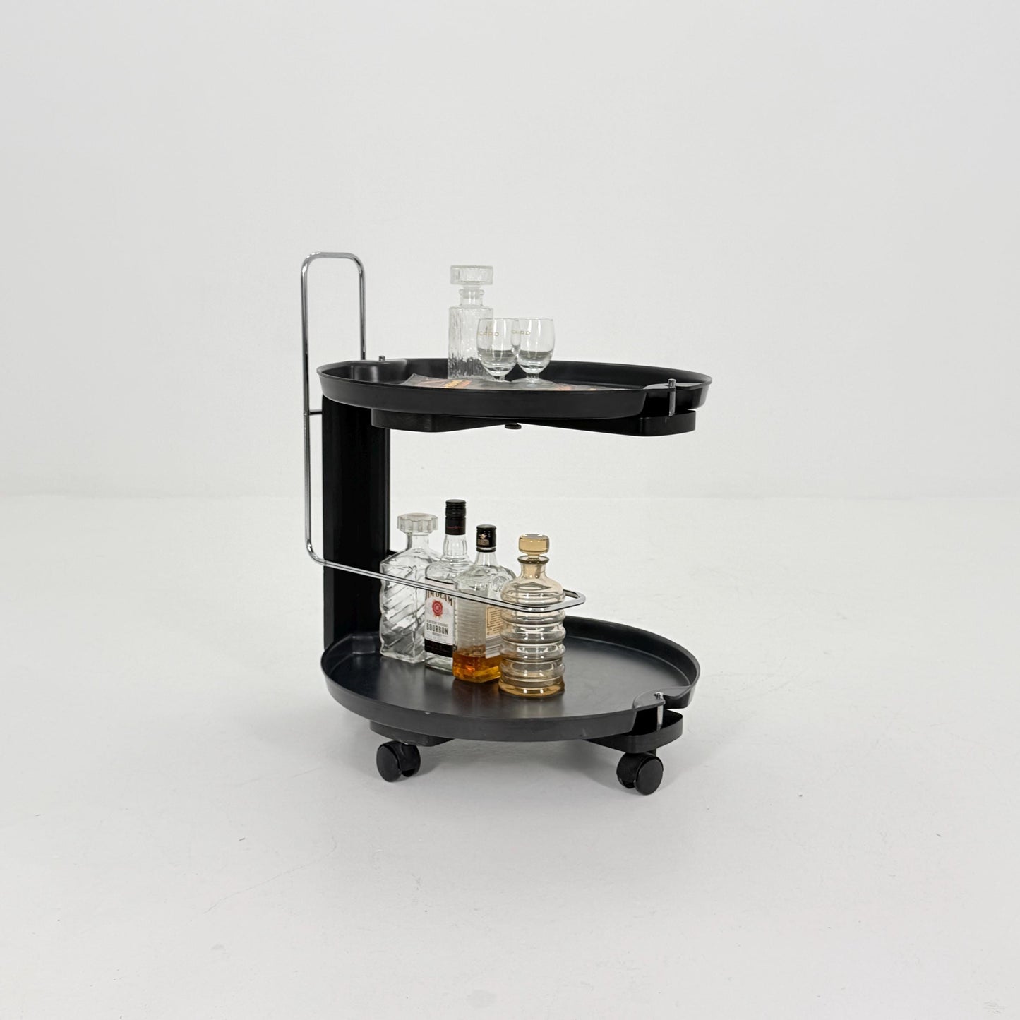 Mid century Rosenthal Service Trolley by Waldemar Rothe – 1980s German Bar Cart with Removable Trays