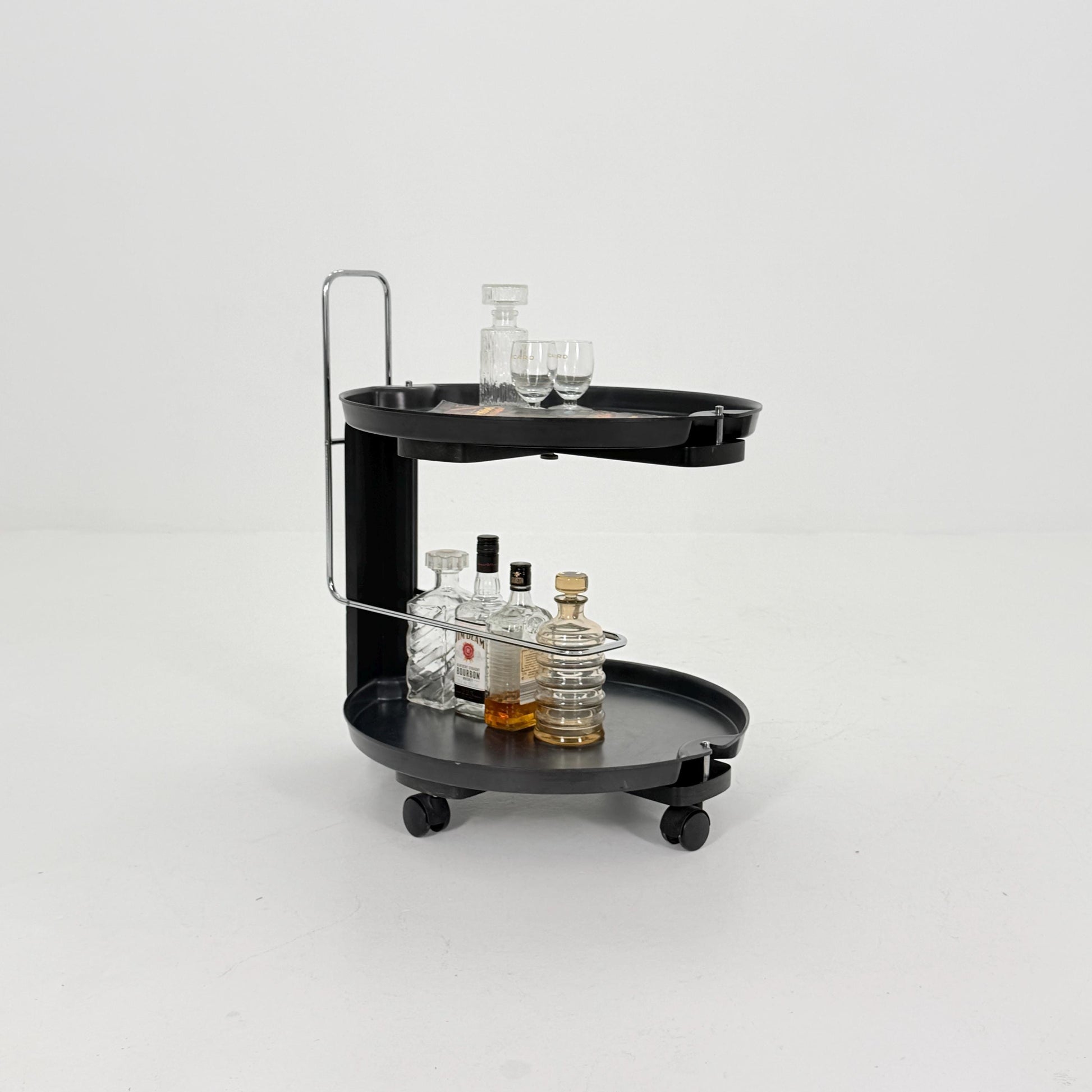 Mid century Rosenthal Service Trolley by Waldemar Rothe – 1980s German Bar Cart with Removable Trays