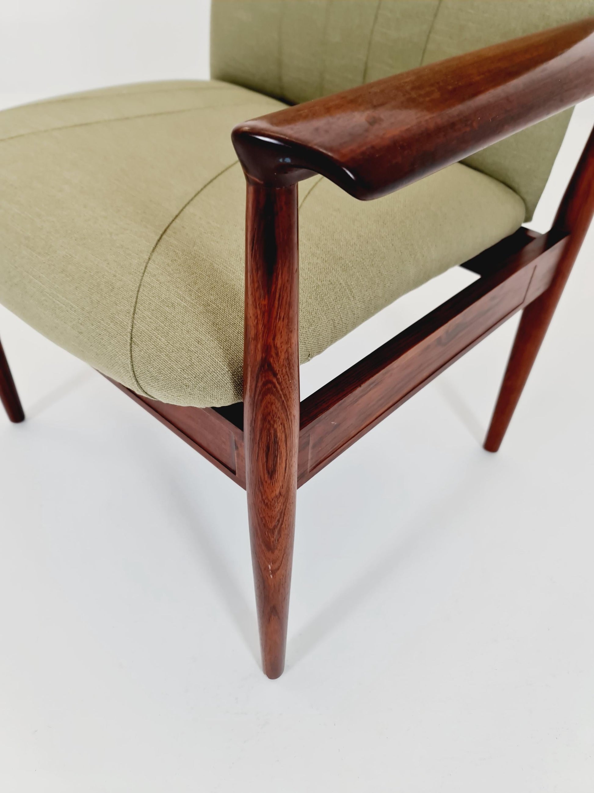 Danish Rare Rose wood Armchair By Finn Juhl For Cado Model 209 Diplomat, 1960s