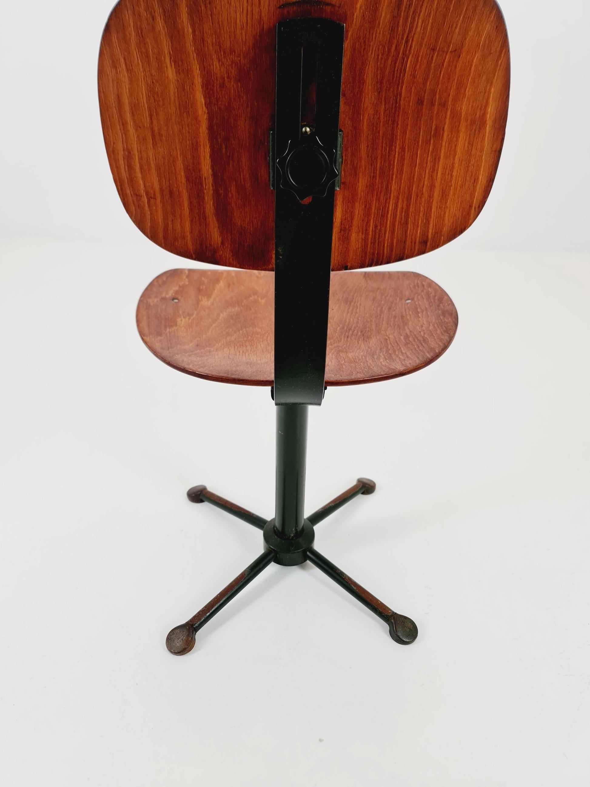 Bauhaus office chair in solid wood By Drabert 1930s