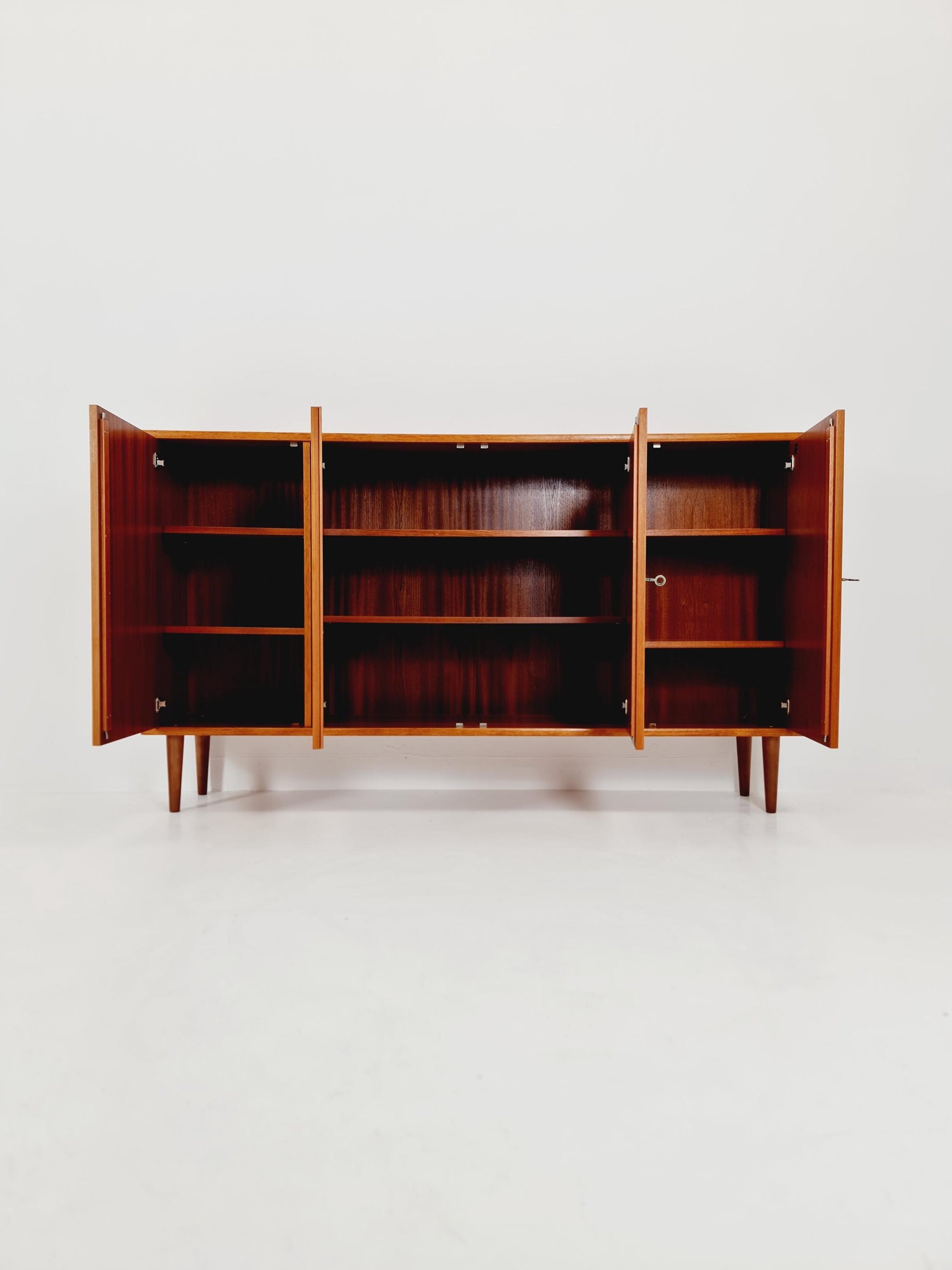 Midcentury vintage Sideboard teak German cabinet book case By WK Möbel ,1960s