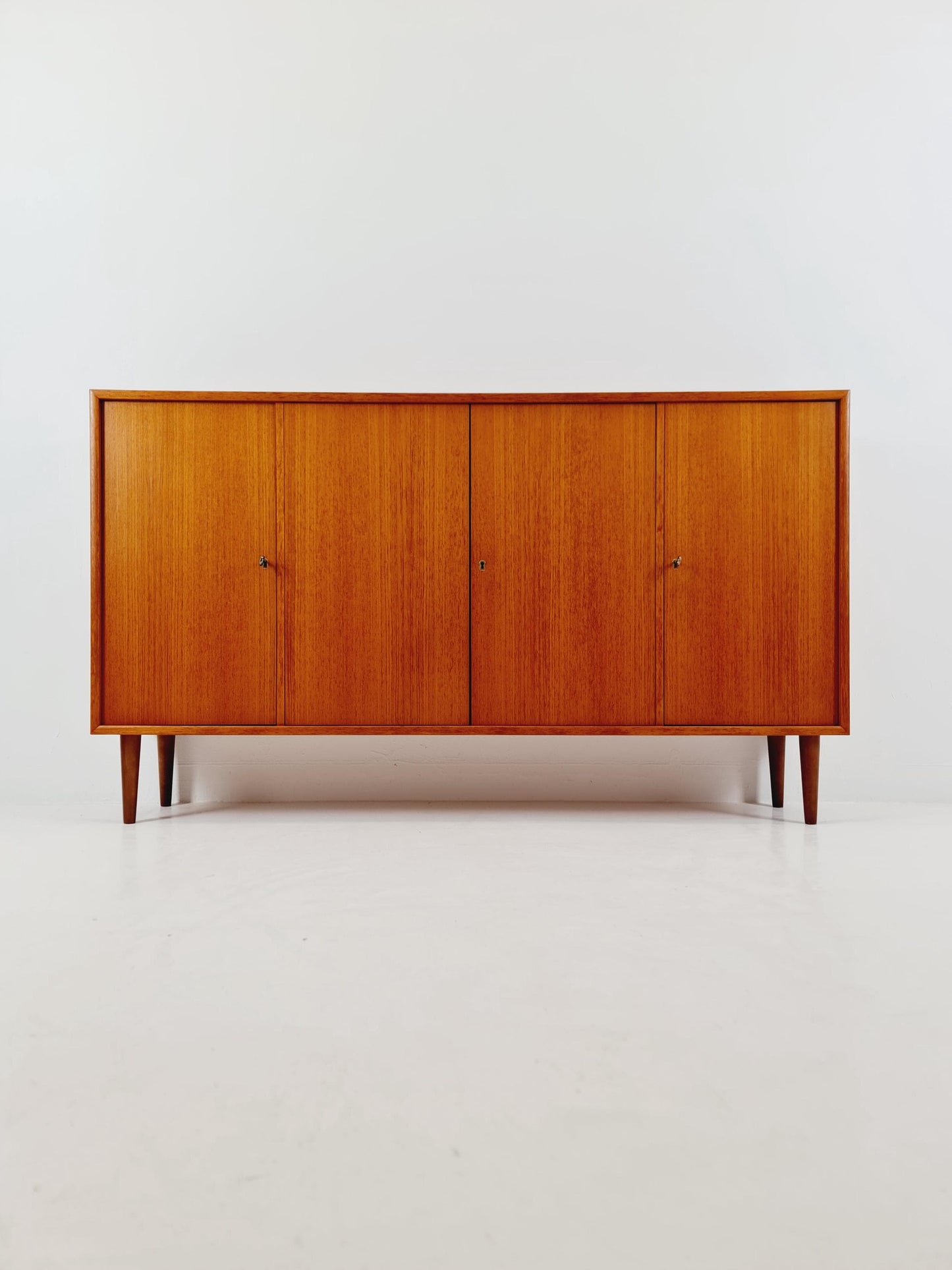 Midcentury vintage Sideboard teak German cabinet book case By WK Möbel ,1960s