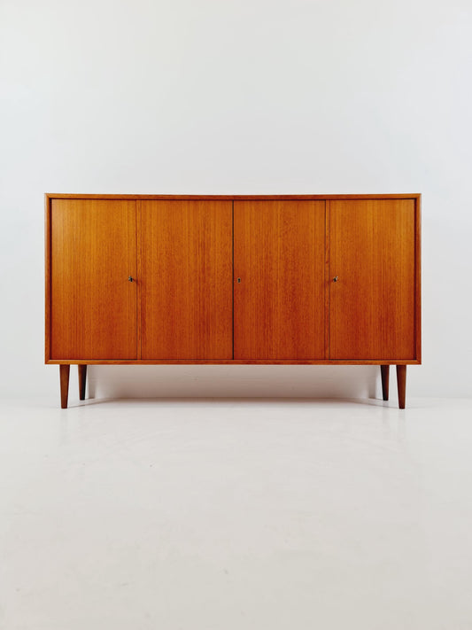 Midcentury vintage Sideboard teak German cabinet book case By WK Möbel ,1960s