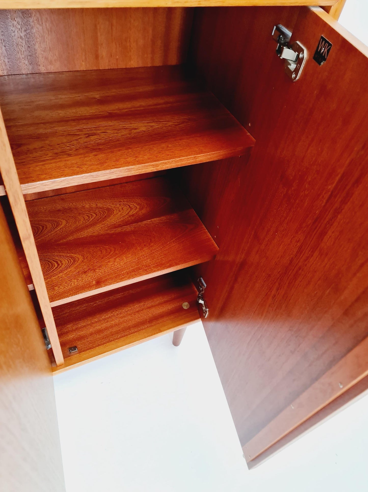 Midcentury vintage Sideboard teak German cabinet book case By WK Möbel ,1960s