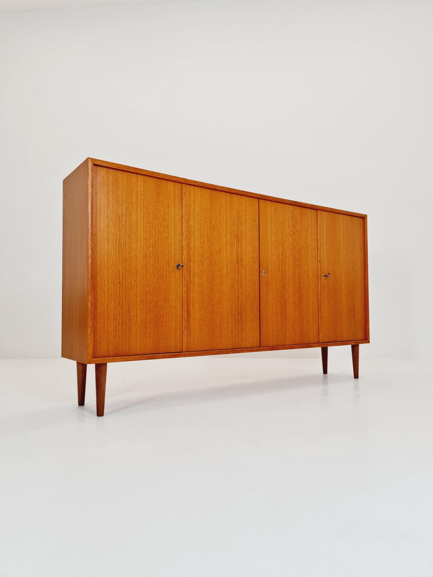Midcentury vintage Sideboard teak German cabinet book case By WK Möbel ,1960s