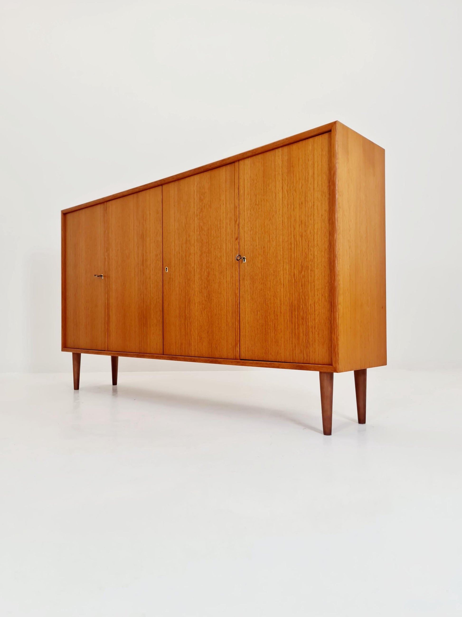 Midcentury vintage Sideboard teak German cabinet book case By WK Möbel ,1960s