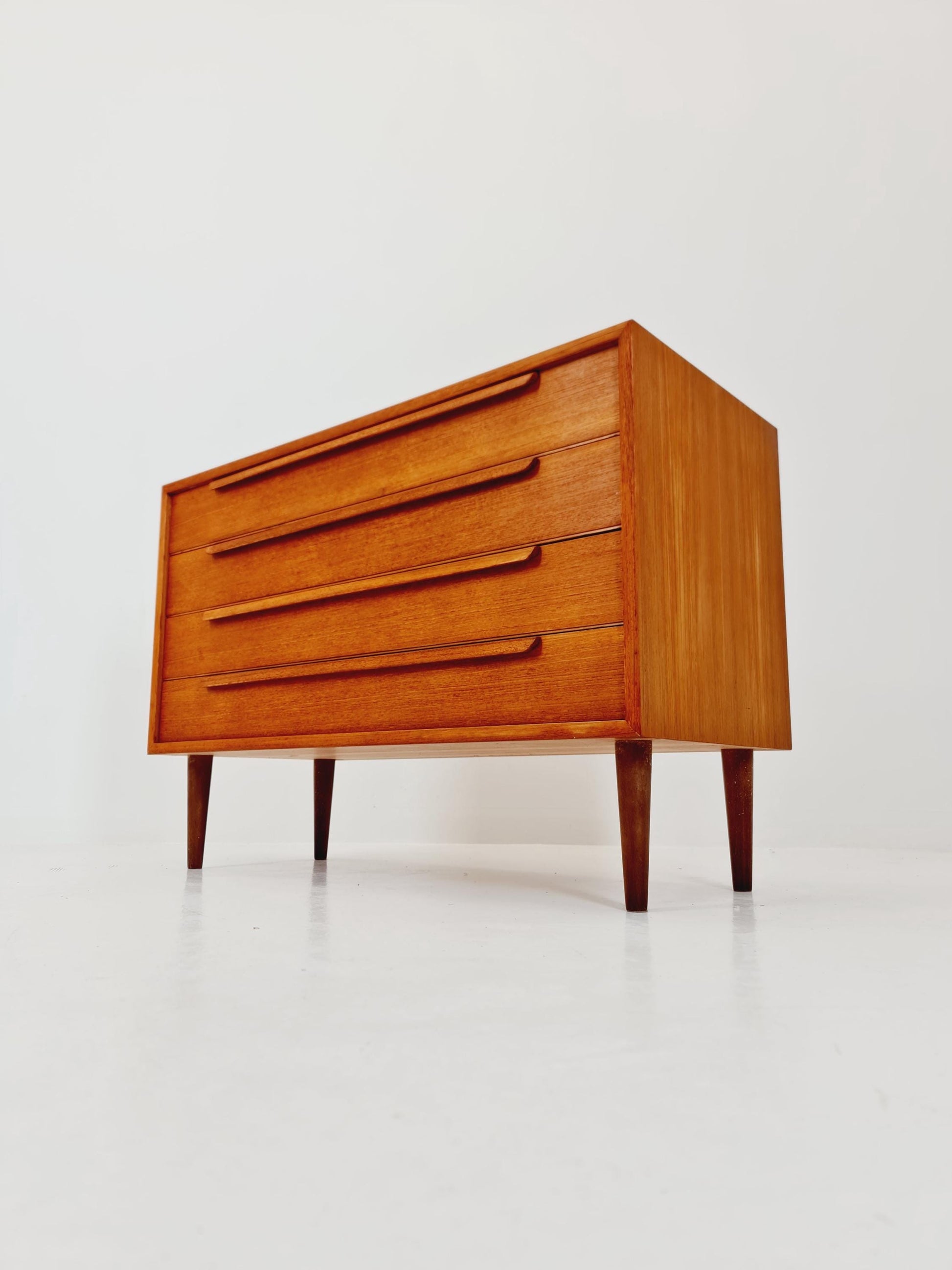 Mid century Modern German teak chest of drawers by WK möbel, 1960s