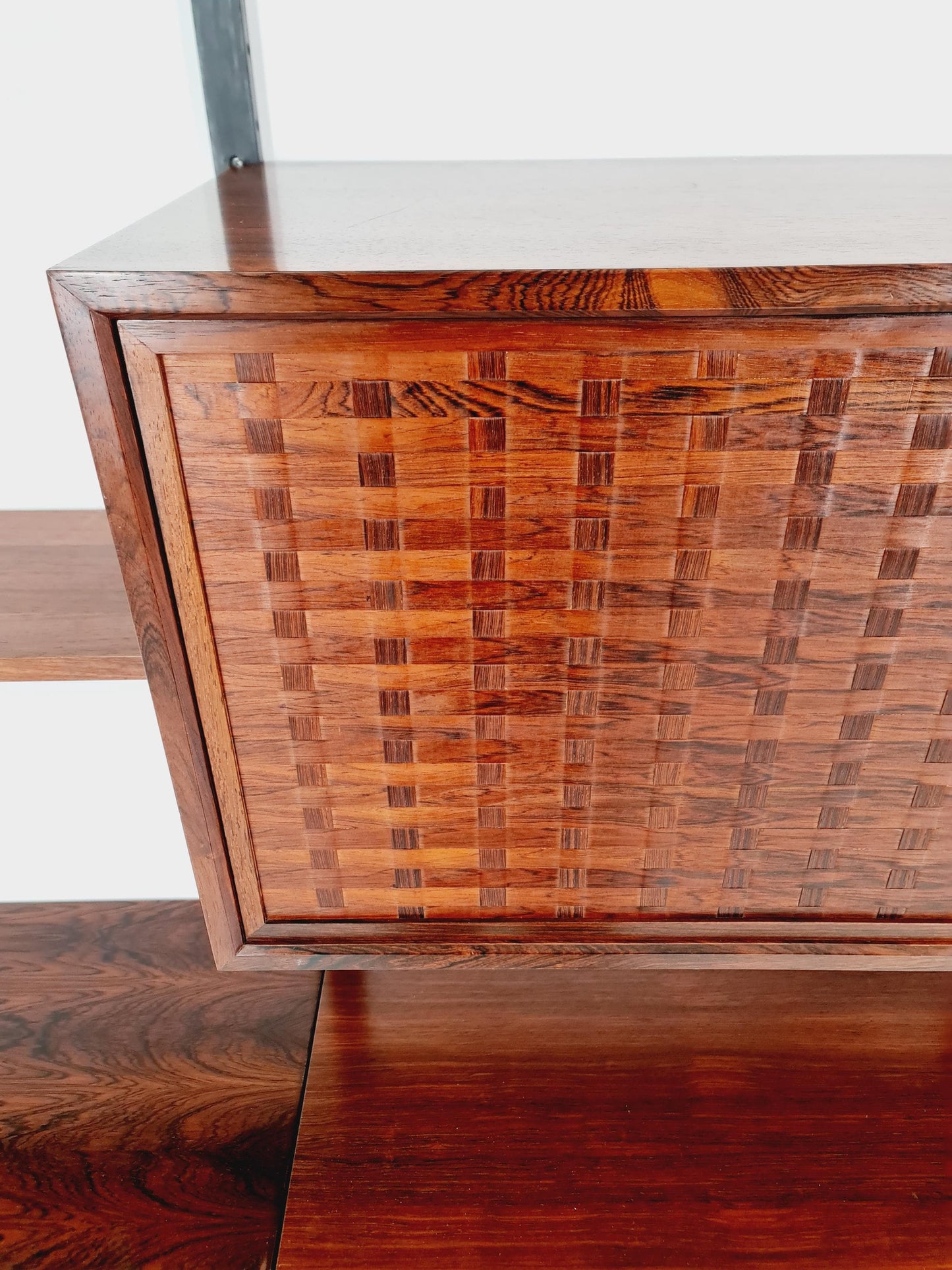 Big Mid century Danish Rosewood Wall Unit with 4 cabinets by Poul Cadovius for Cado, Denmark, 1960s