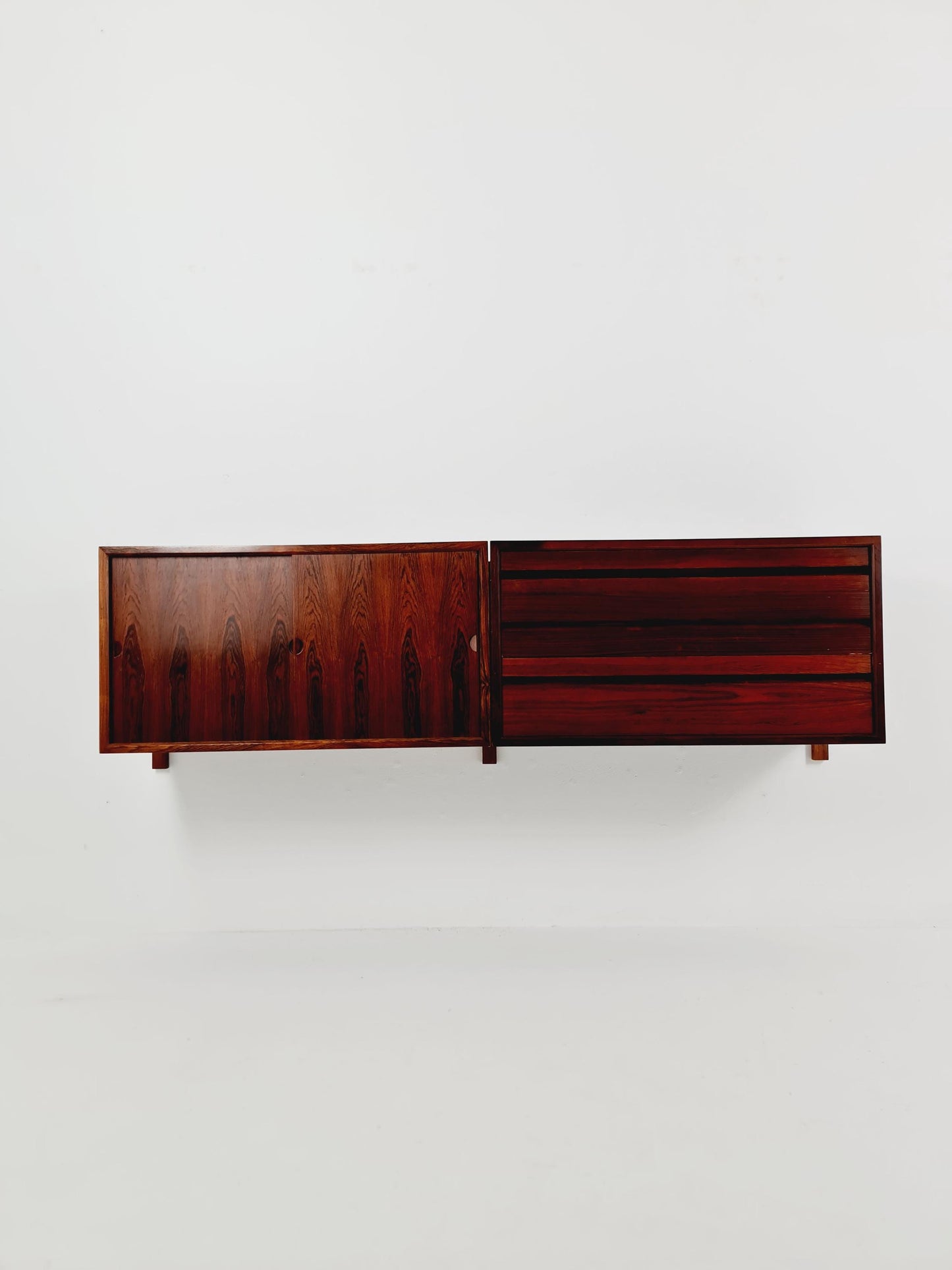 Mid century Danish Rosewood floating sideboard / 2 cabinets by Poul Cadovius for Royal, Denmark, 1960s
