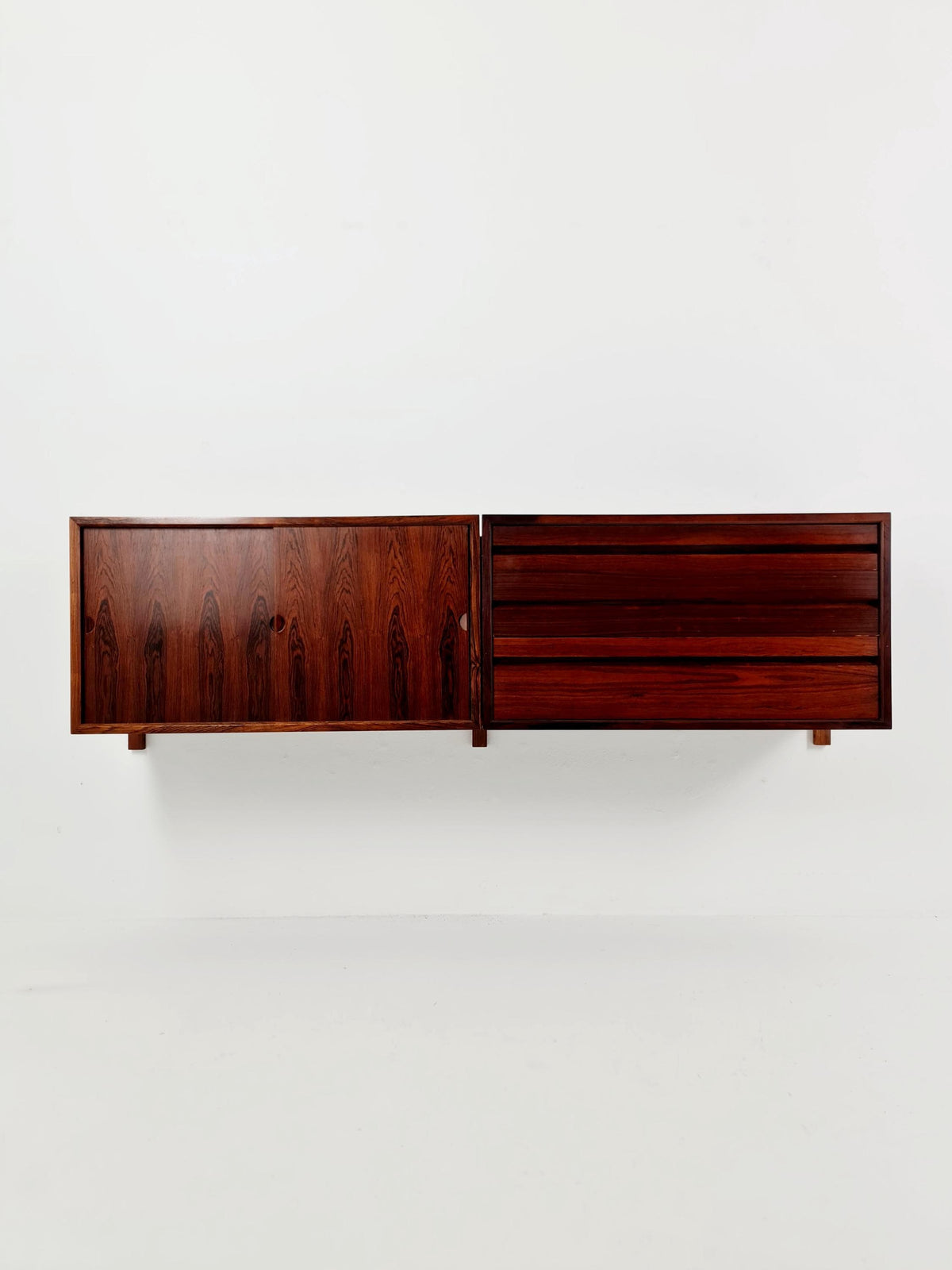 Mid century Danish Rosewood floating sideboard / 2 cabinets by Poul Cadovius for Royal, Denmark, 1960s