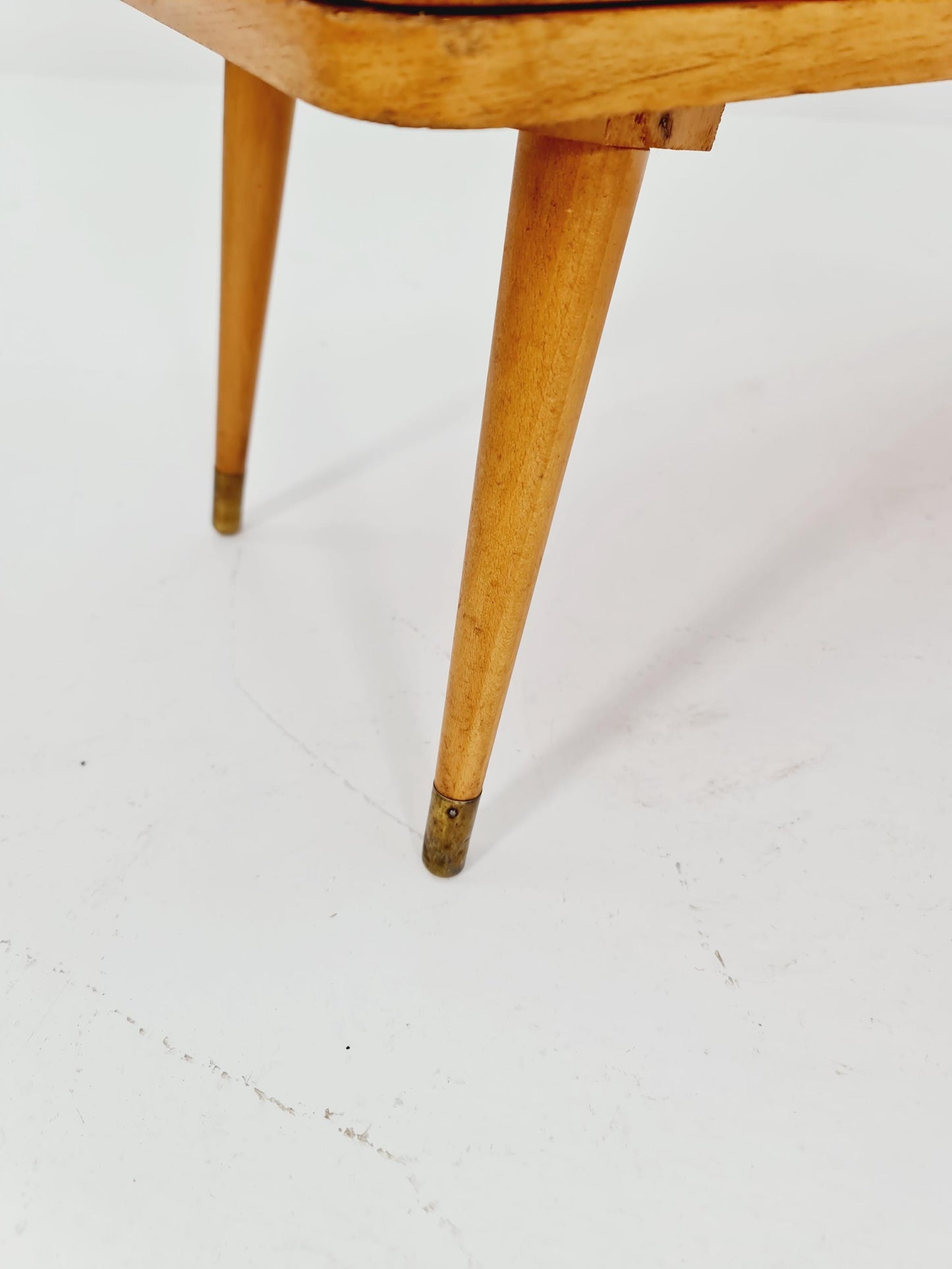 German mid-century Ash and beech small sideboard /side table, 1950s