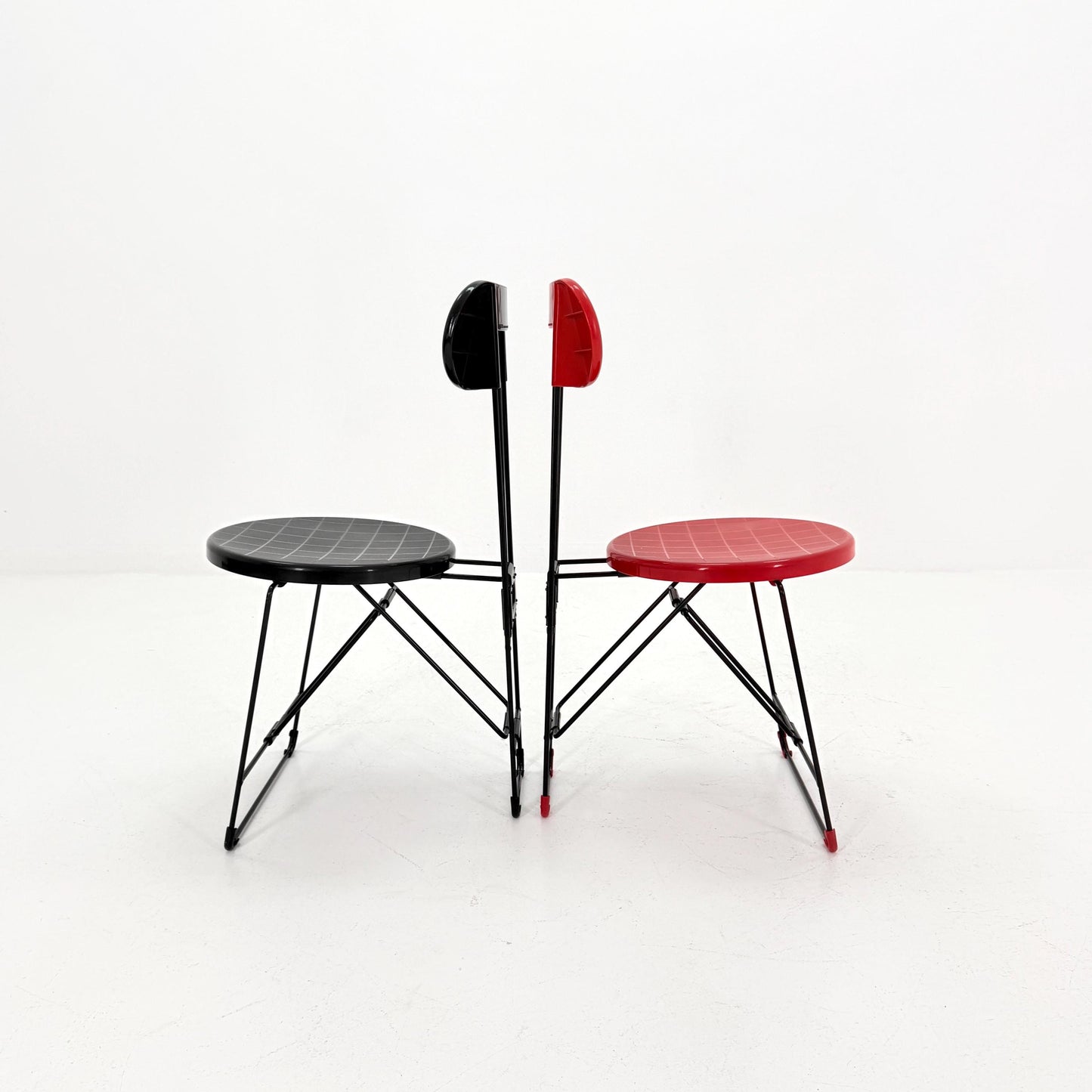 Mid century Red “Cricket” Folding Chairs by Andries Van Onck for Magis, 1983 Italy