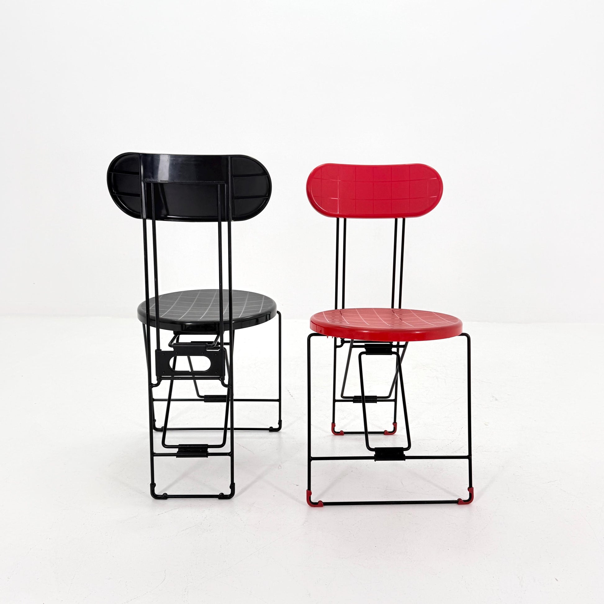 Mid century Red “Cricket” Folding Chairs by Andries Van Onck for Magis, 1983 Italy