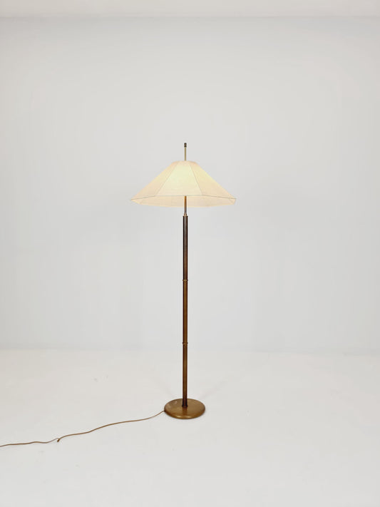 Mid century Super rare brass & Cocoon Floor lamp by goldkant , Germany , 1960s