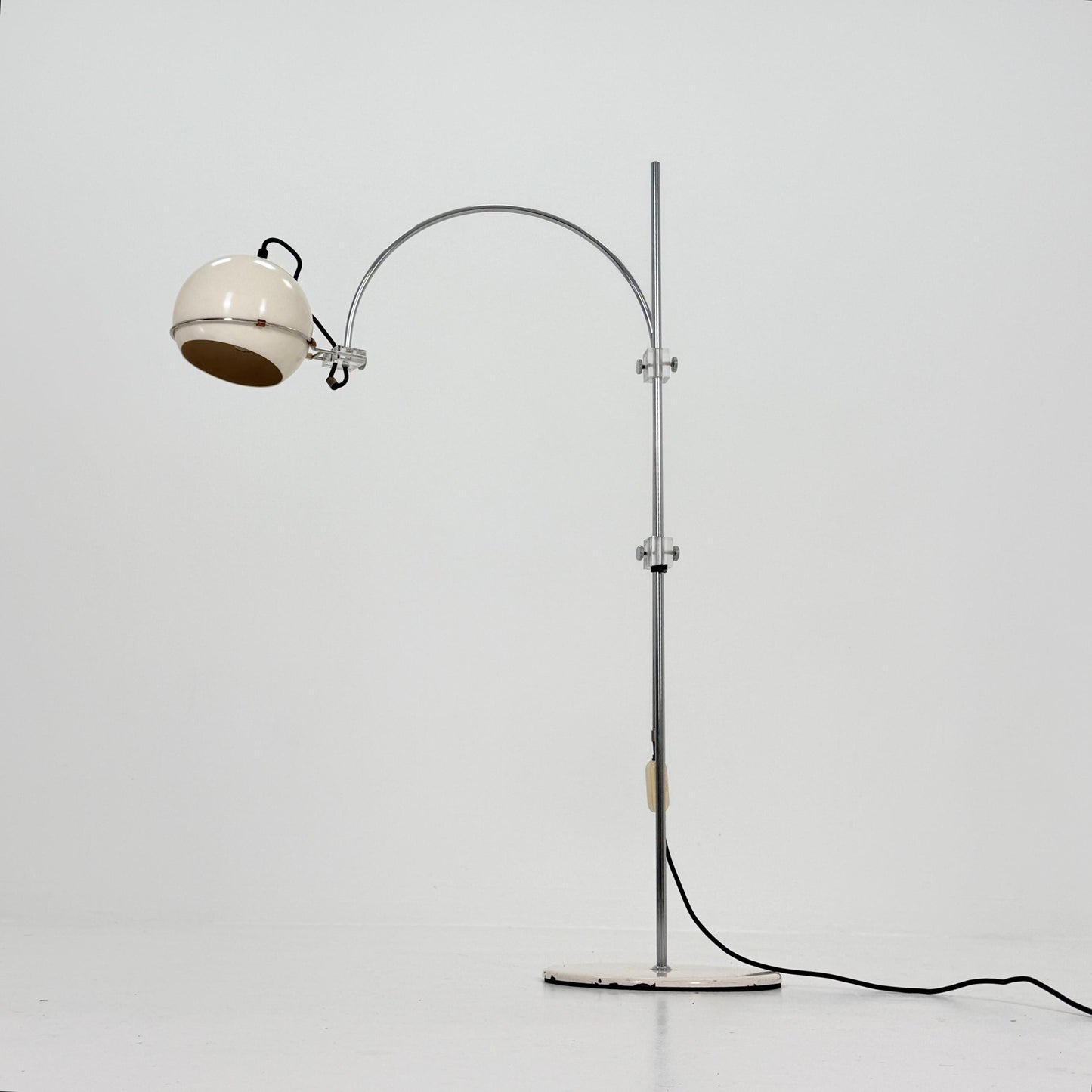 Mid Century Arc Globe Floor Lamp by Gepo Amsterdam, 1960s Netherlands