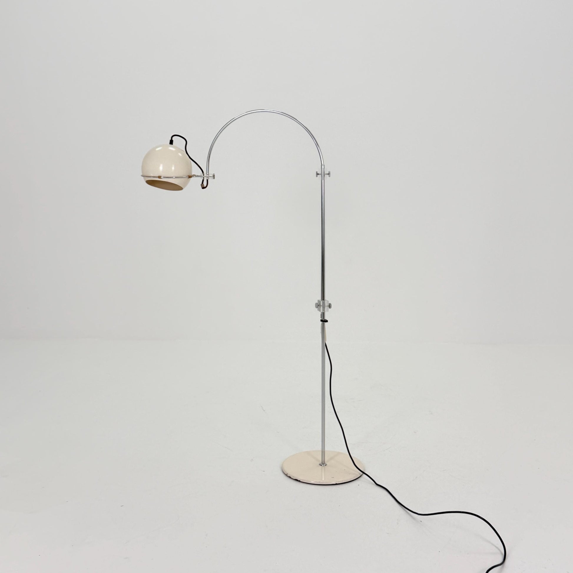 Mid Century Arc Globe Floor Lamp by Gepo Amsterdam, 1960s Netherlands