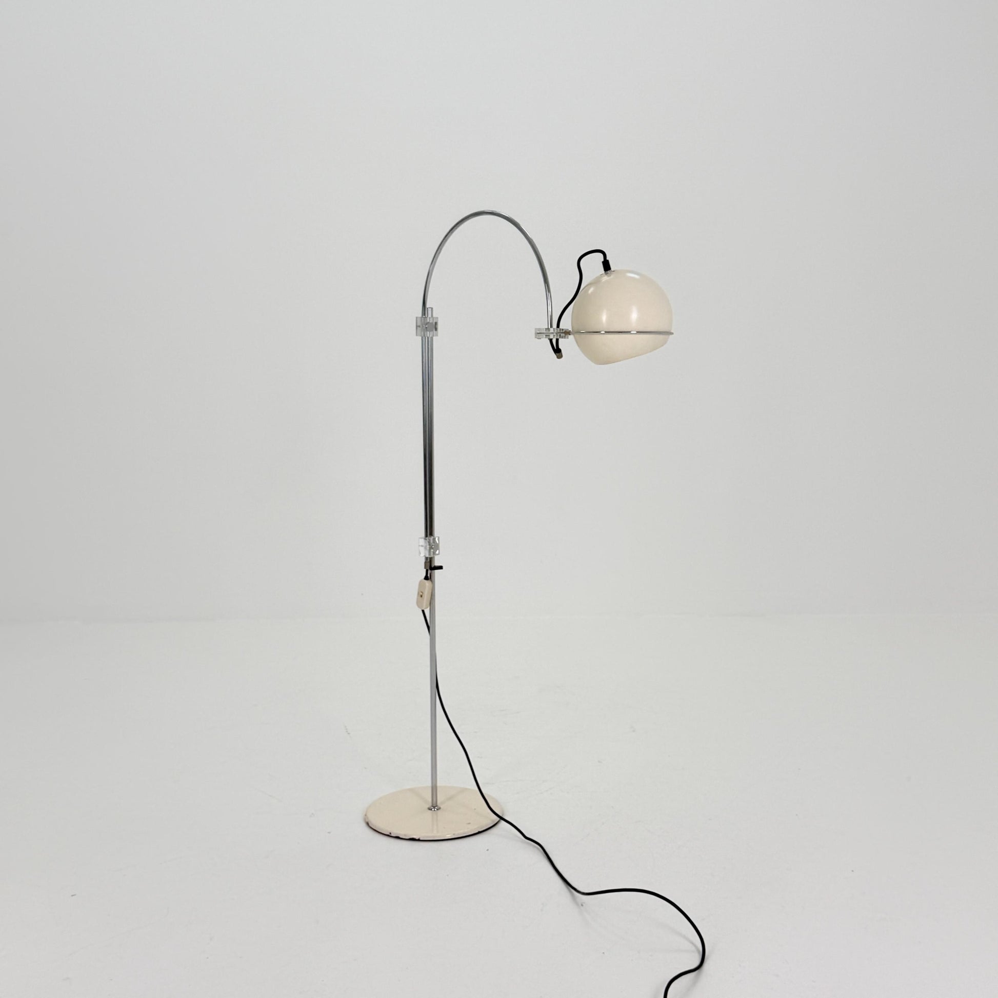 Mid Century Arc Globe Floor Lamp by Gepo Amsterdam, 1960s Netherlands