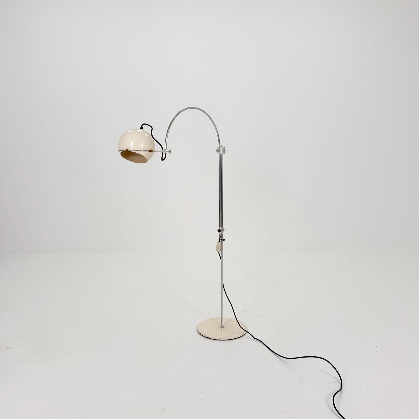 Mid Century Arc Globe Floor Lamp by Gepo Amsterdam, 1960s Netherlands