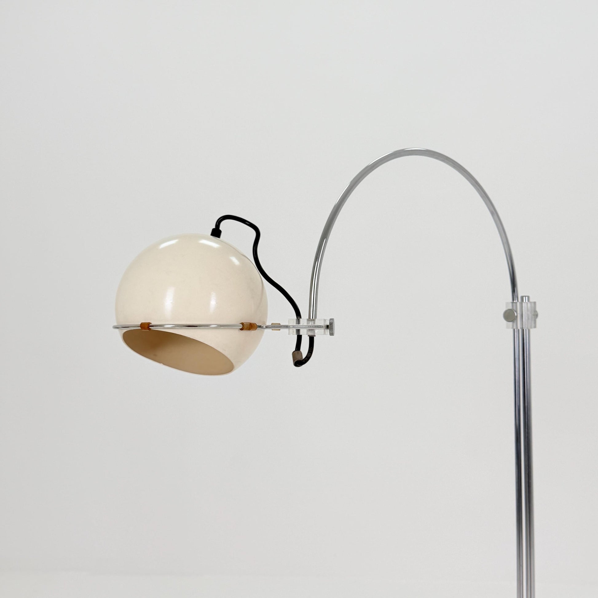 Mid Century Arc Globe Floor Lamp by Gepo Amsterdam, 1960s Netherlands