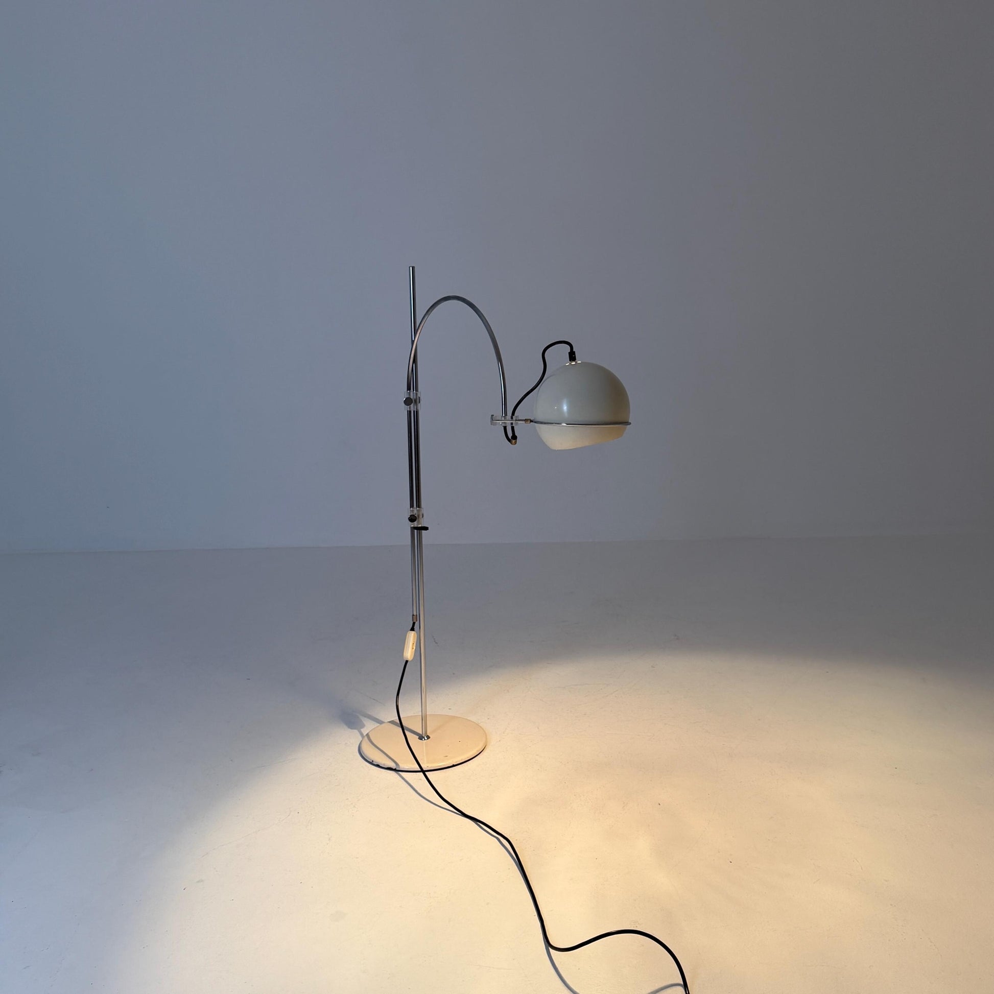 Mid Century Arc Globe Floor Lamp by Gepo Amsterdam, 1960s Netherlands