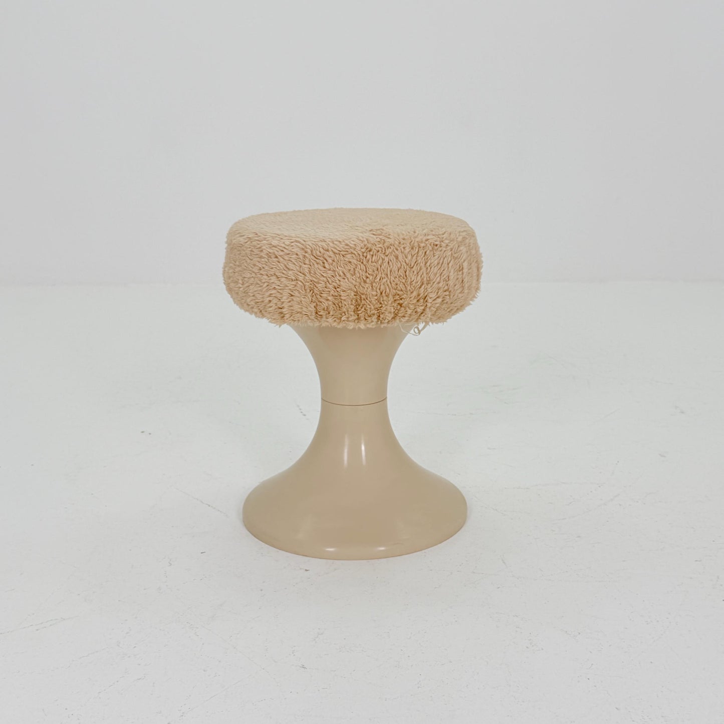 Mid century Space age beige Emsa Tulip stool Germany 1970s