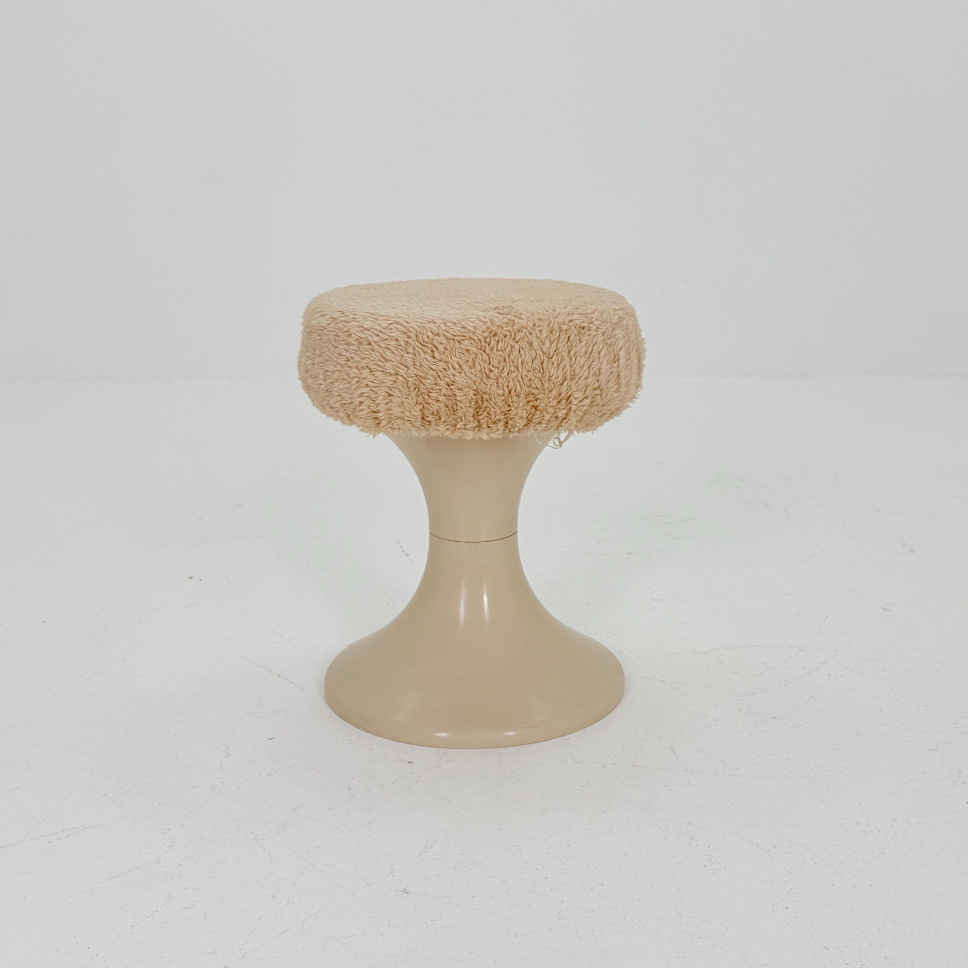 Mid century Space age beige Emsa Tulip stool Germany 1970s