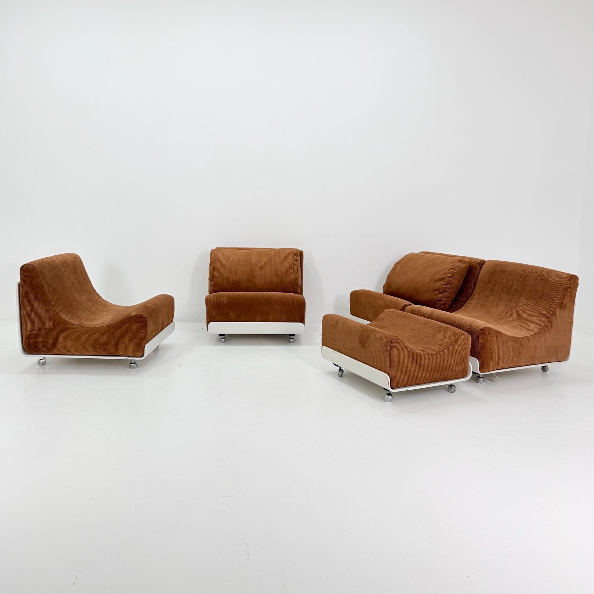 Set of 5 Mid-Century Modular Orbis Sofa Set by Luigi Colani for COR, 1970s Germany
