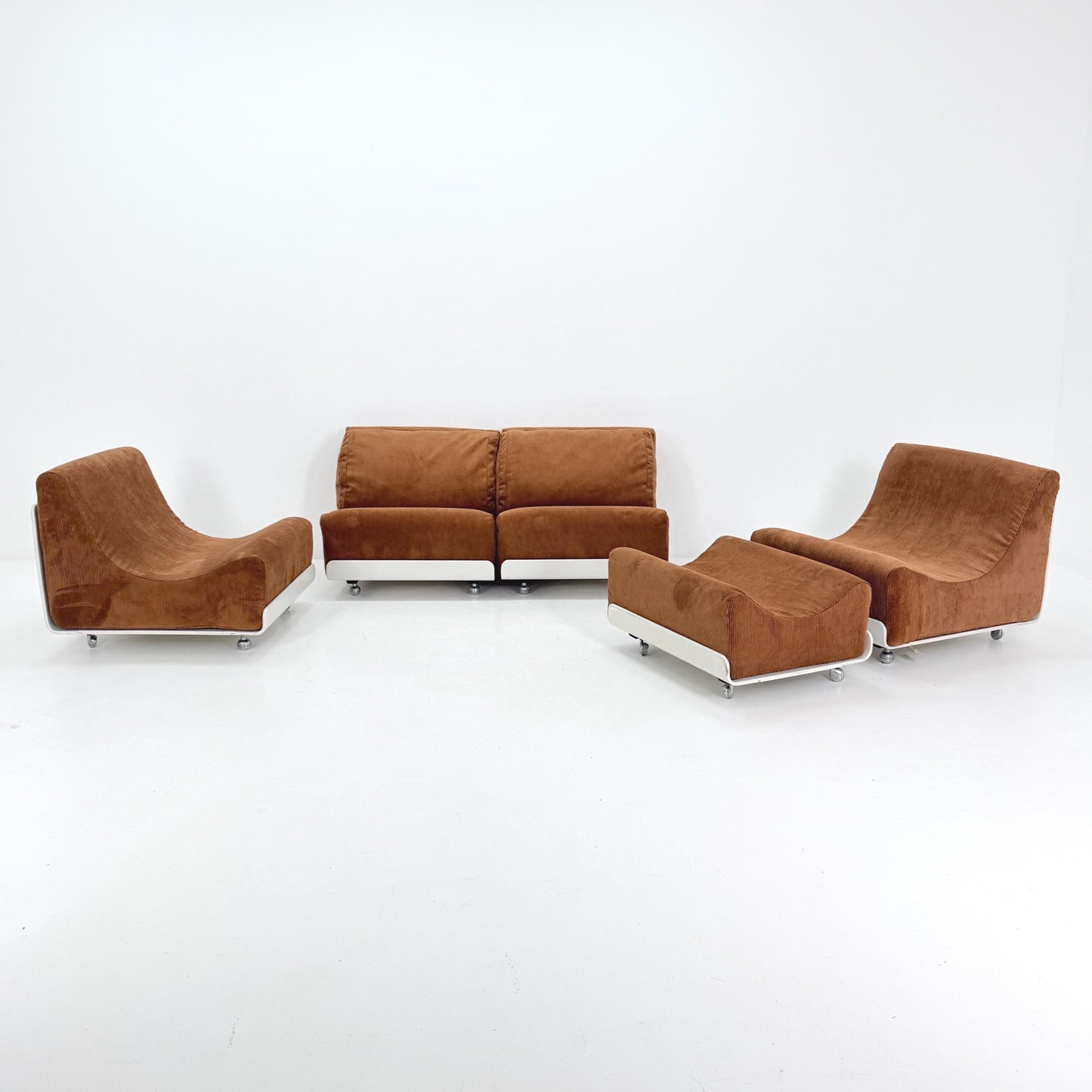 Set of 5 Mid-Century Modular Orbis Sofa Set by Luigi Colani for COR, 1970s Germany