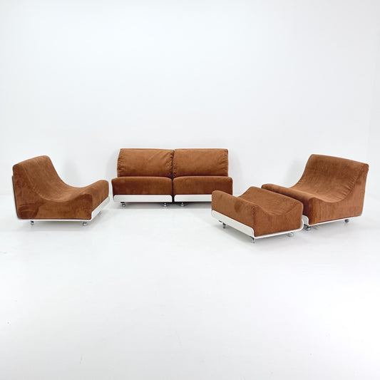 Set of 5 Mid-Century Modular Orbis Sofa Set by Luigi Colani for COR, 1970s Germany