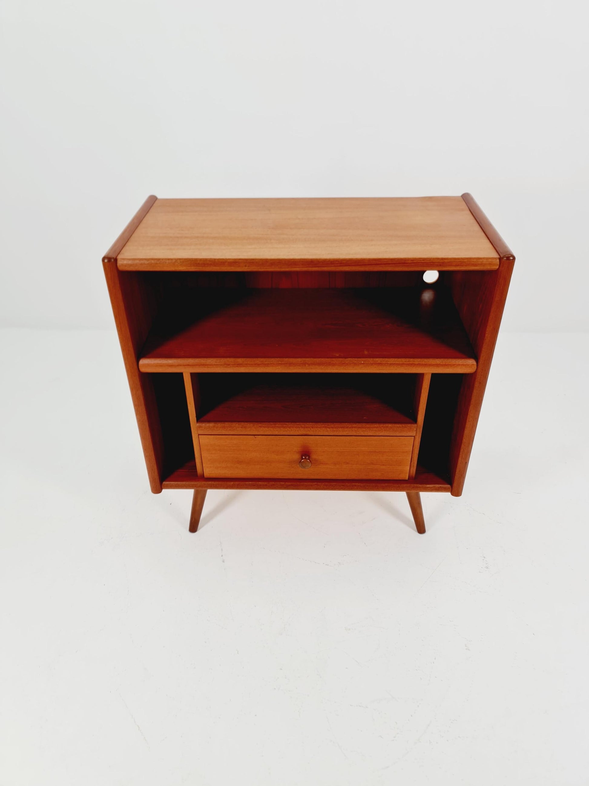 Mid century Solid Danish teak hallway cabinet, Record cabinet By Dyrlund 1960s