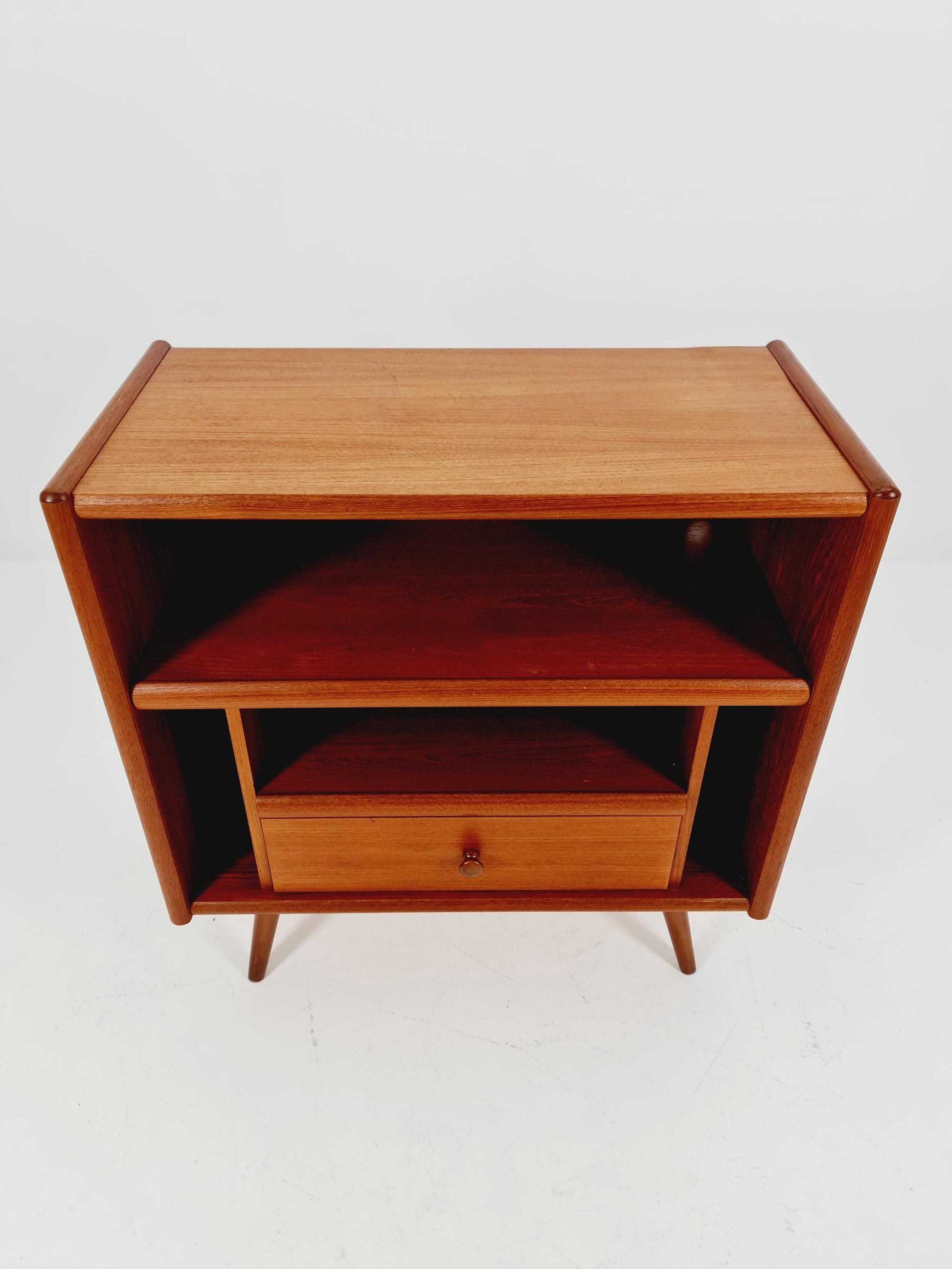 Mid century Solid Danish teak hallway cabinet, Record cabinet By Dyrlund 1960s
