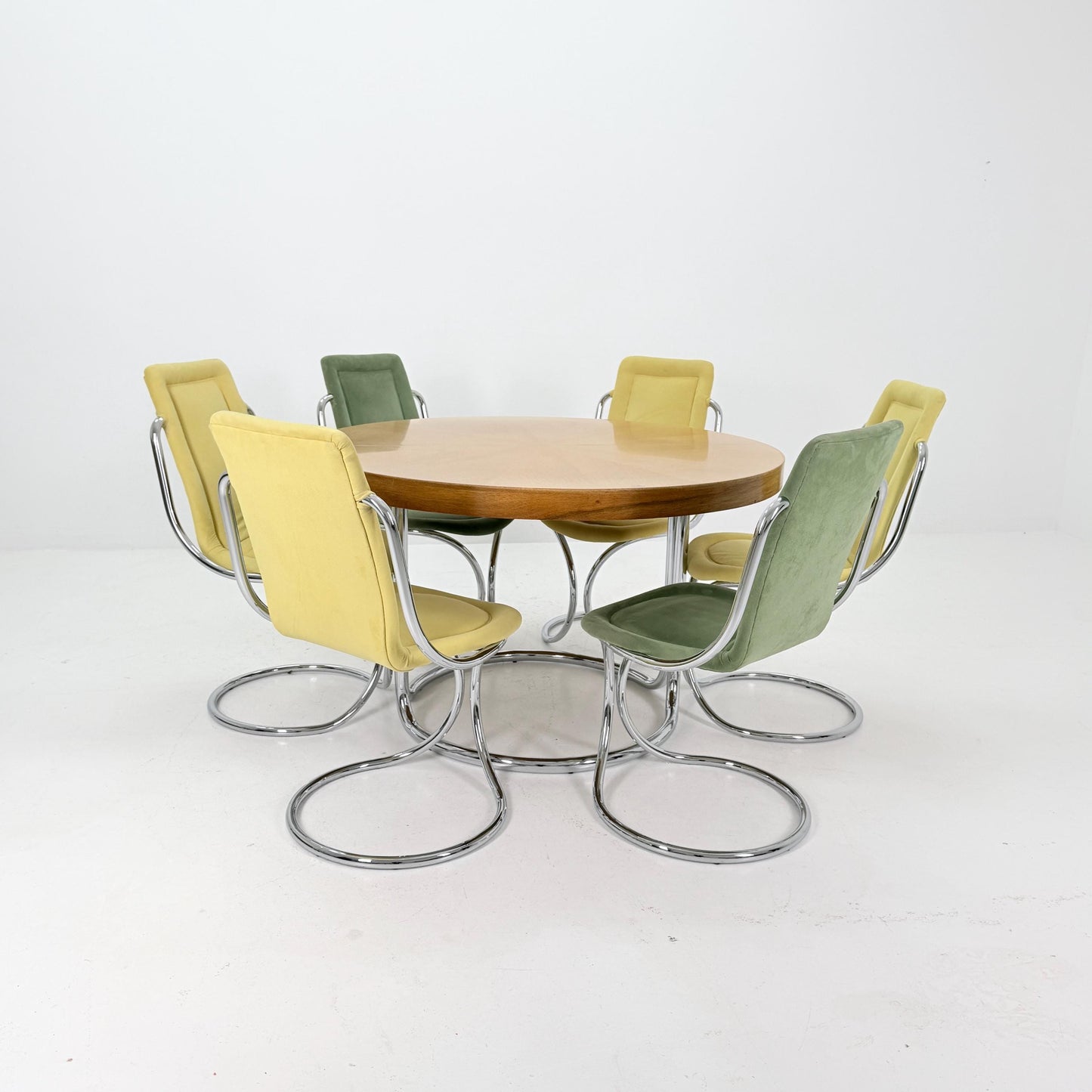 Set of 6 Mid Century Italian Dining Chairs by Tecnosalotto, 1970s