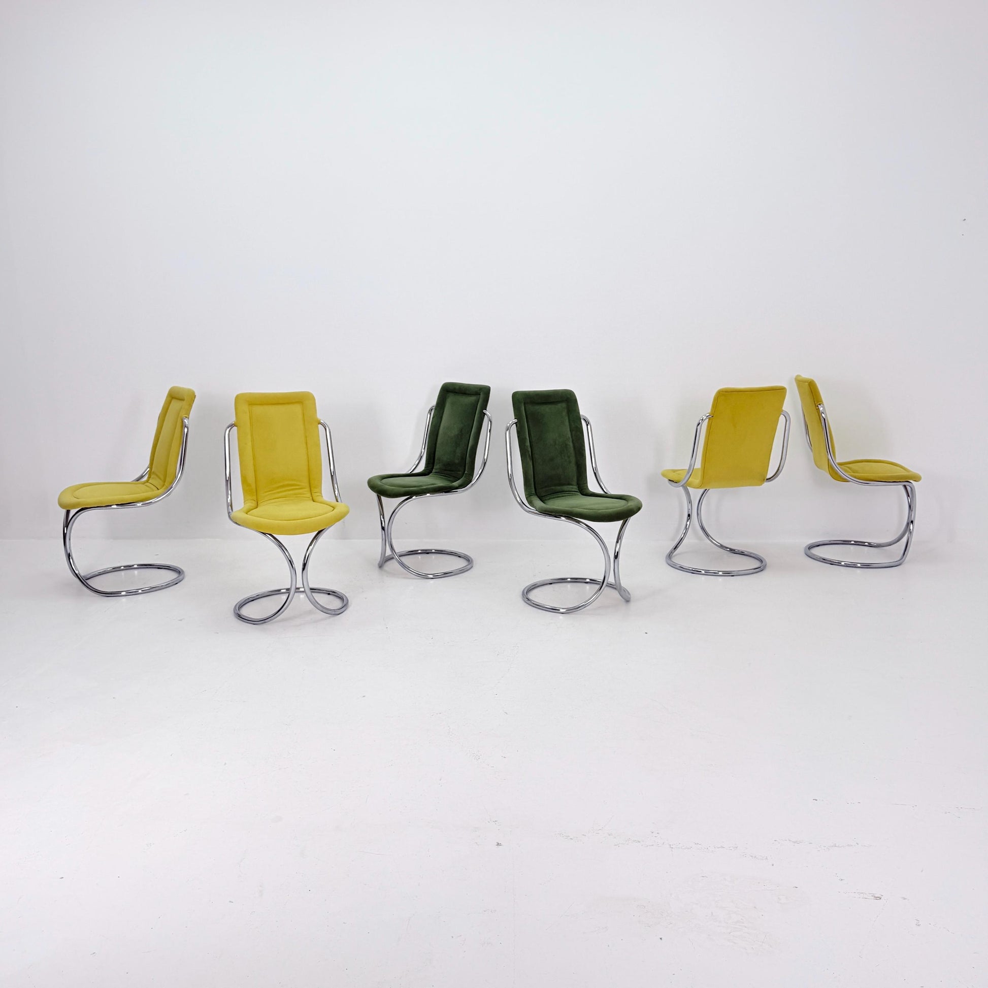 Set of 6 Mid Century Italian Dining Chairs by Tecnosalotto, 1970s