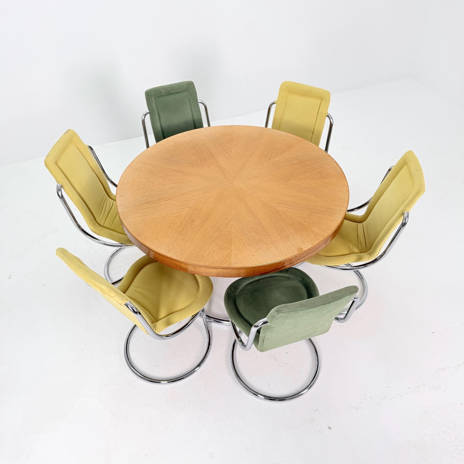 Set of 6 Mid Century Italian Dining Chairs by Tecnosalotto, 1970s