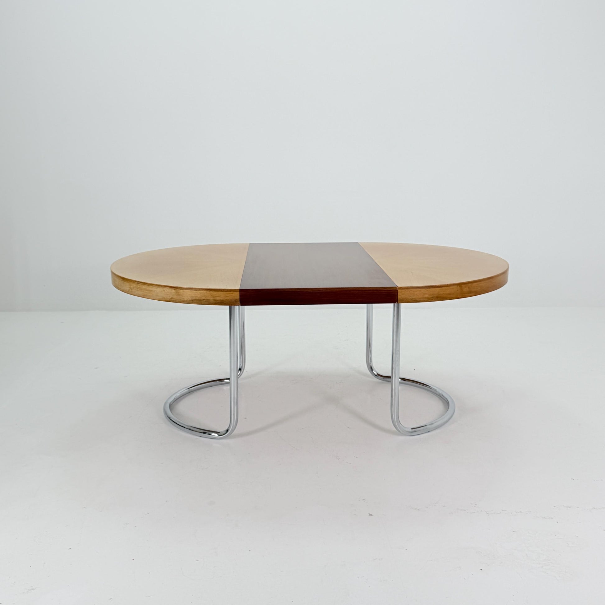 Mid Century Bauhaus Extendable Round Dining Table by Alma, Germany 1970s