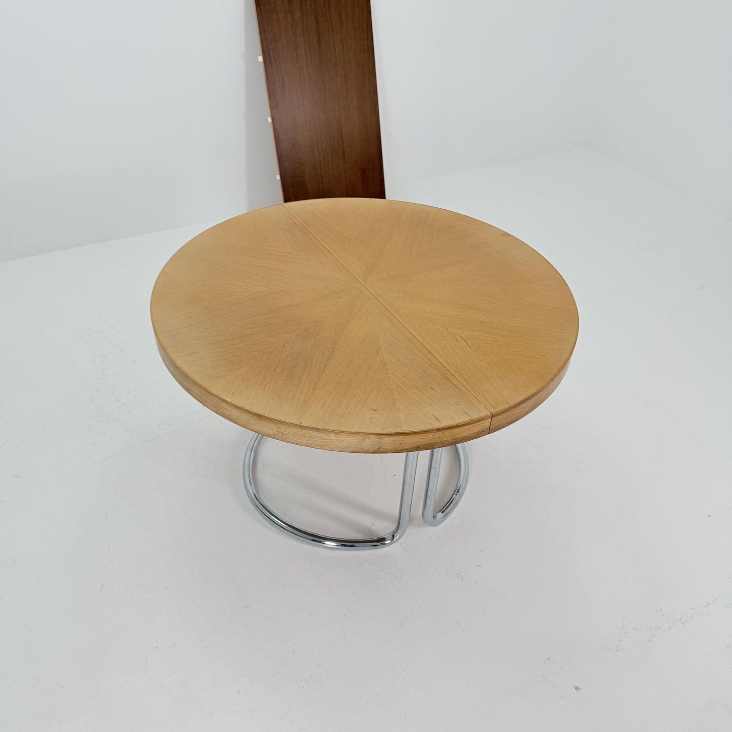 Mid Century Bauhaus Extendable Round Dining Table by Alma, Germany 1970s