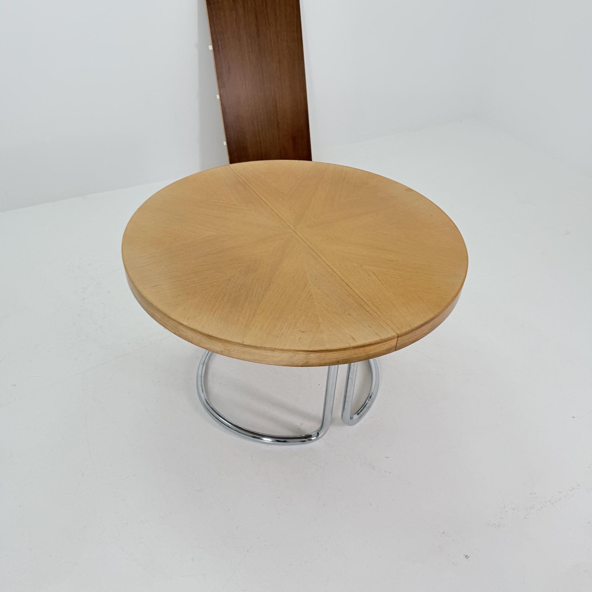 Mid Century Bauhaus Extendable Round Dining Table by Alma, Germany 1970s