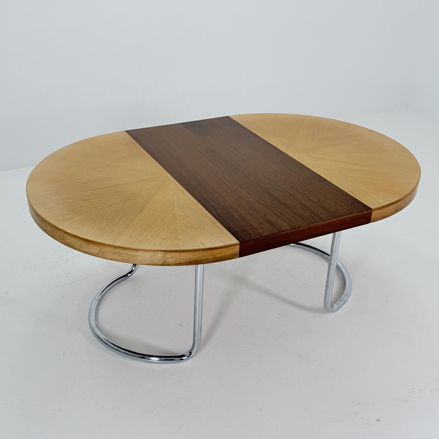 Mid Century Bauhaus Extendable Round Dining Table by Alma, Germany 1970s