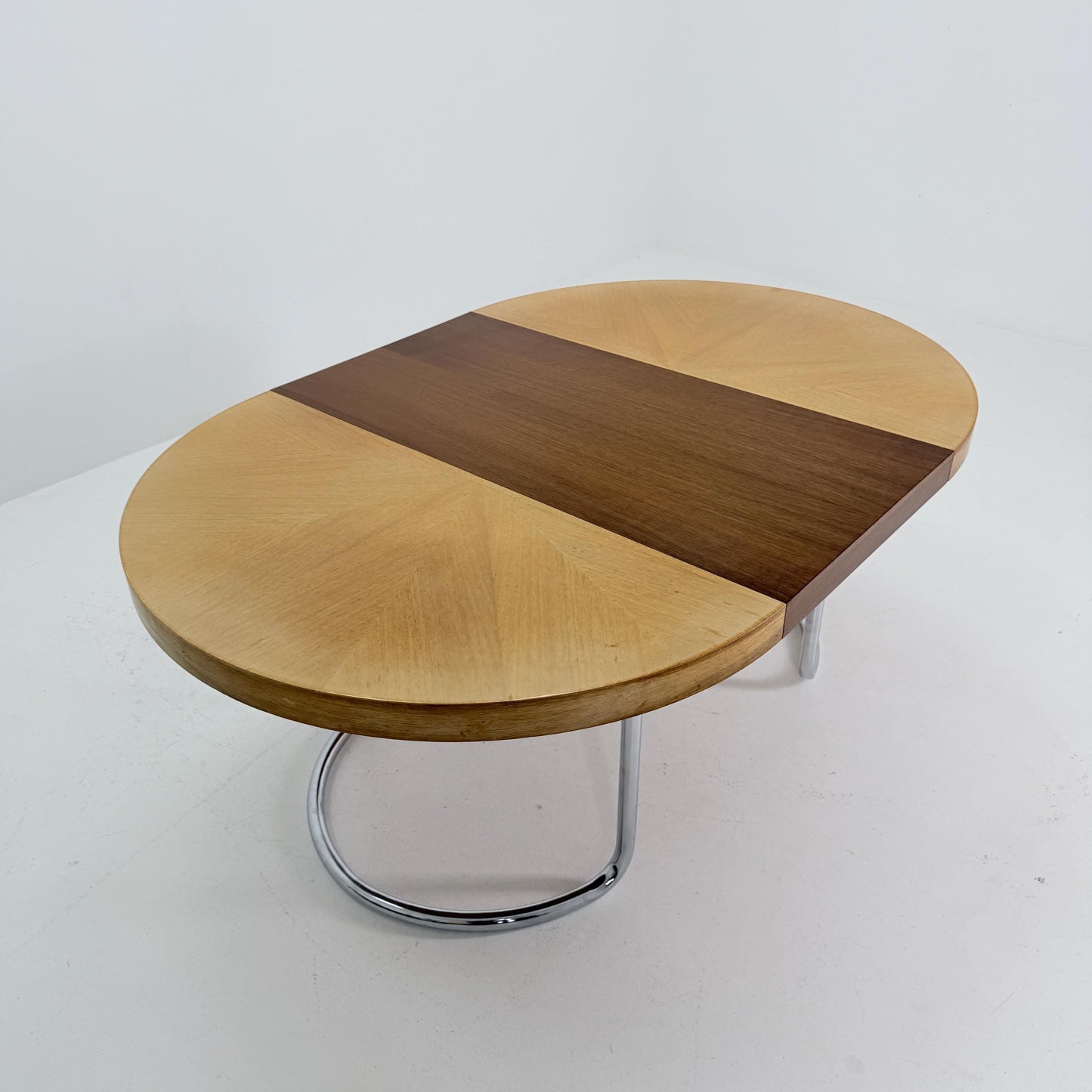 Mid Century Bauhaus Extendable Round Dining Table by Alma, Germany 1970s