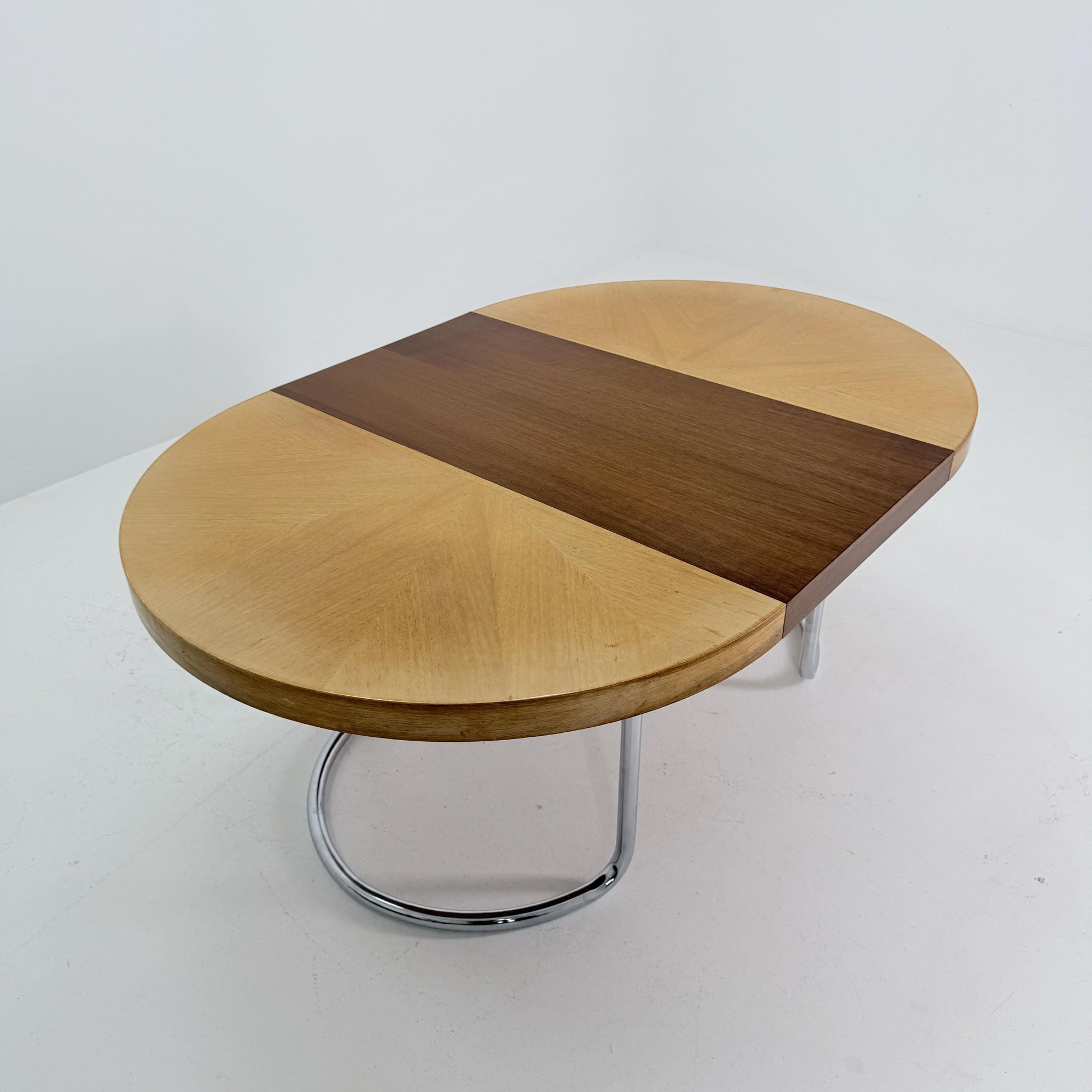 Mid Century Bauhaus Extendable Round Dining Table by Alma, Germany 1970s