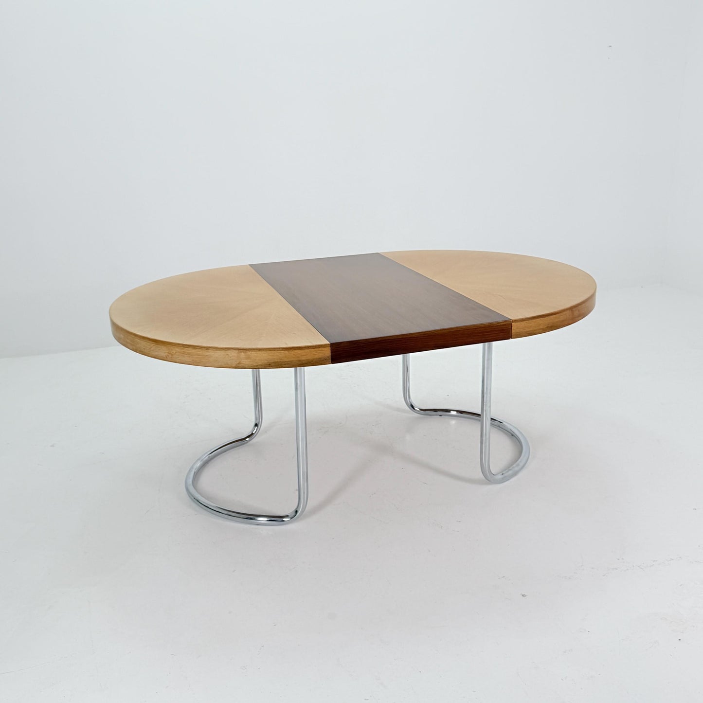 Mid Century Bauhaus Extendable Round Dining Table by Alma, Germany 1970s