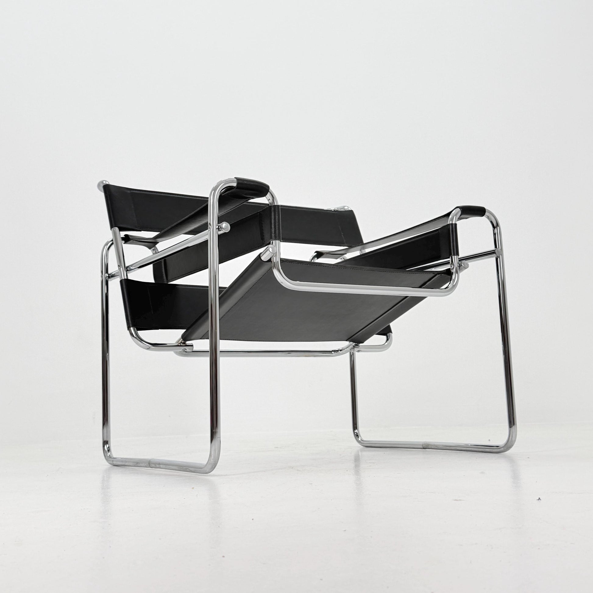1 of 5 Mid century black B3 armchair WASSILY by Marcel Brauer, 1990s Italy