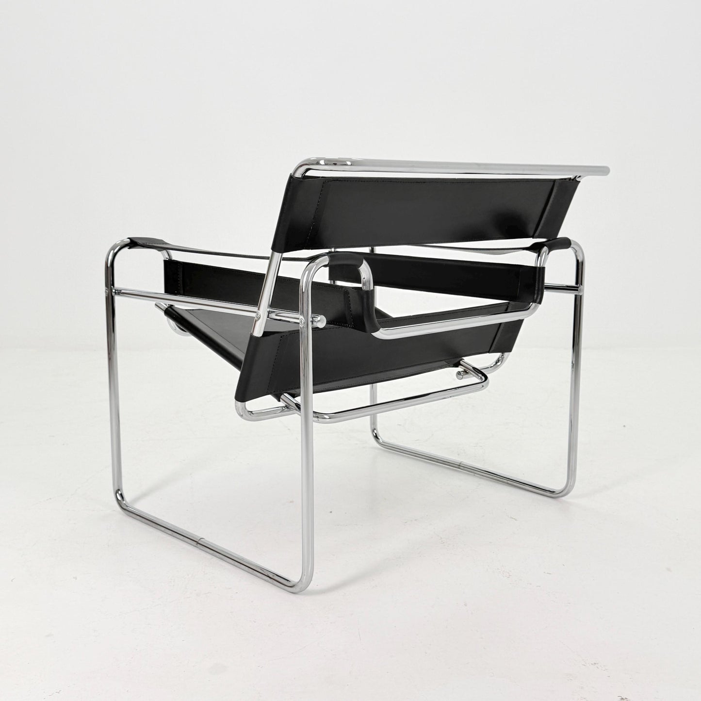 1 of 5 Mid century black B3 armchair WASSILY by Marcel Brauer, 1990s Italy