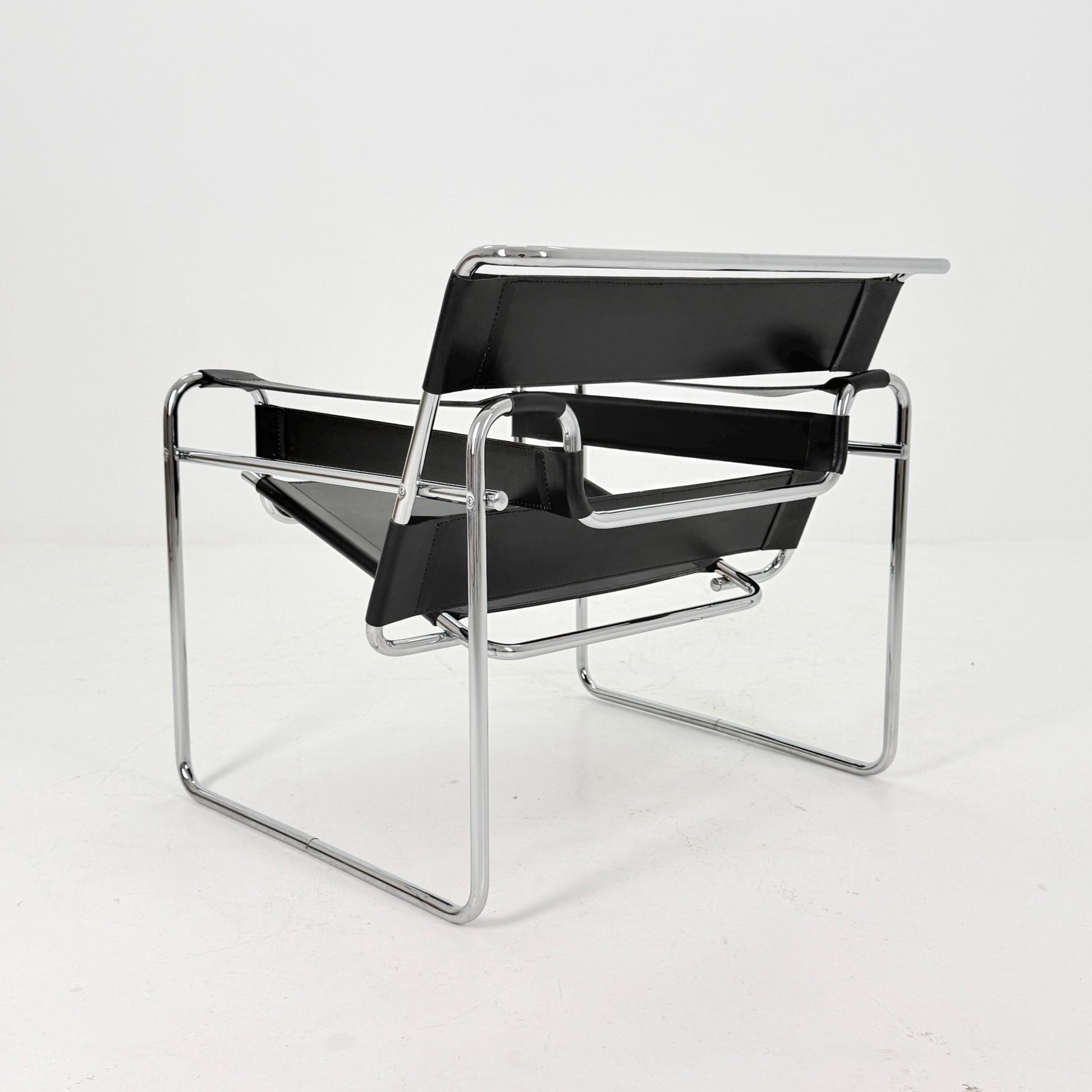 1 of 5 Mid century black B3 armchair WASSILY by Marcel Brauer, 1990s Italy