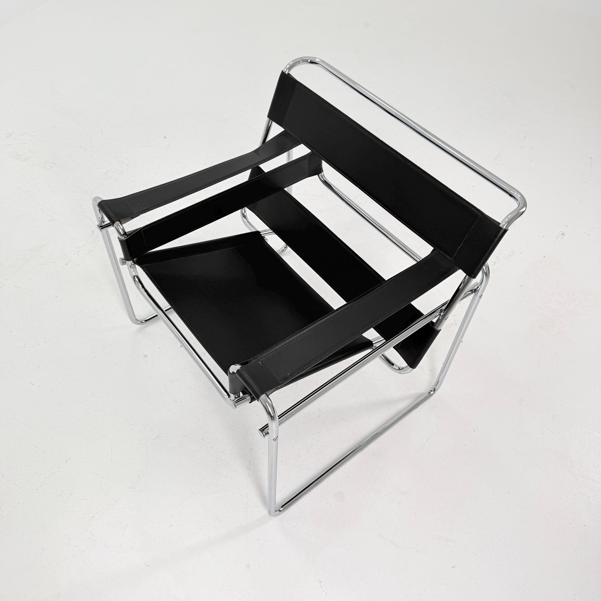 1 of 5 Mid century black B3 armchair WASSILY by Marcel Brauer, 1990s Italy