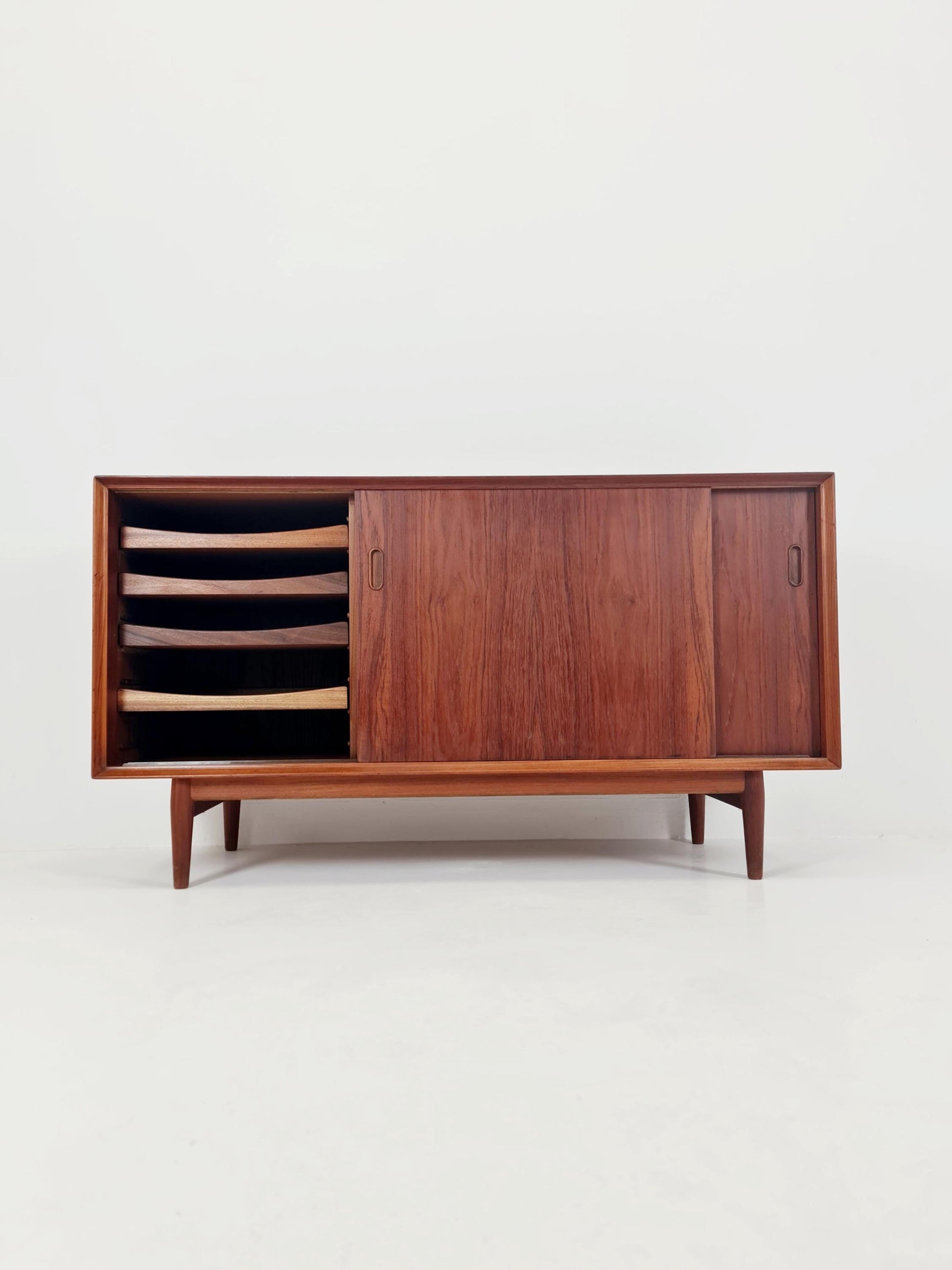 Rare Mid century Dansih Teak Sideboard with Revolving doors by Arne Vodder for Sebast , 1960s