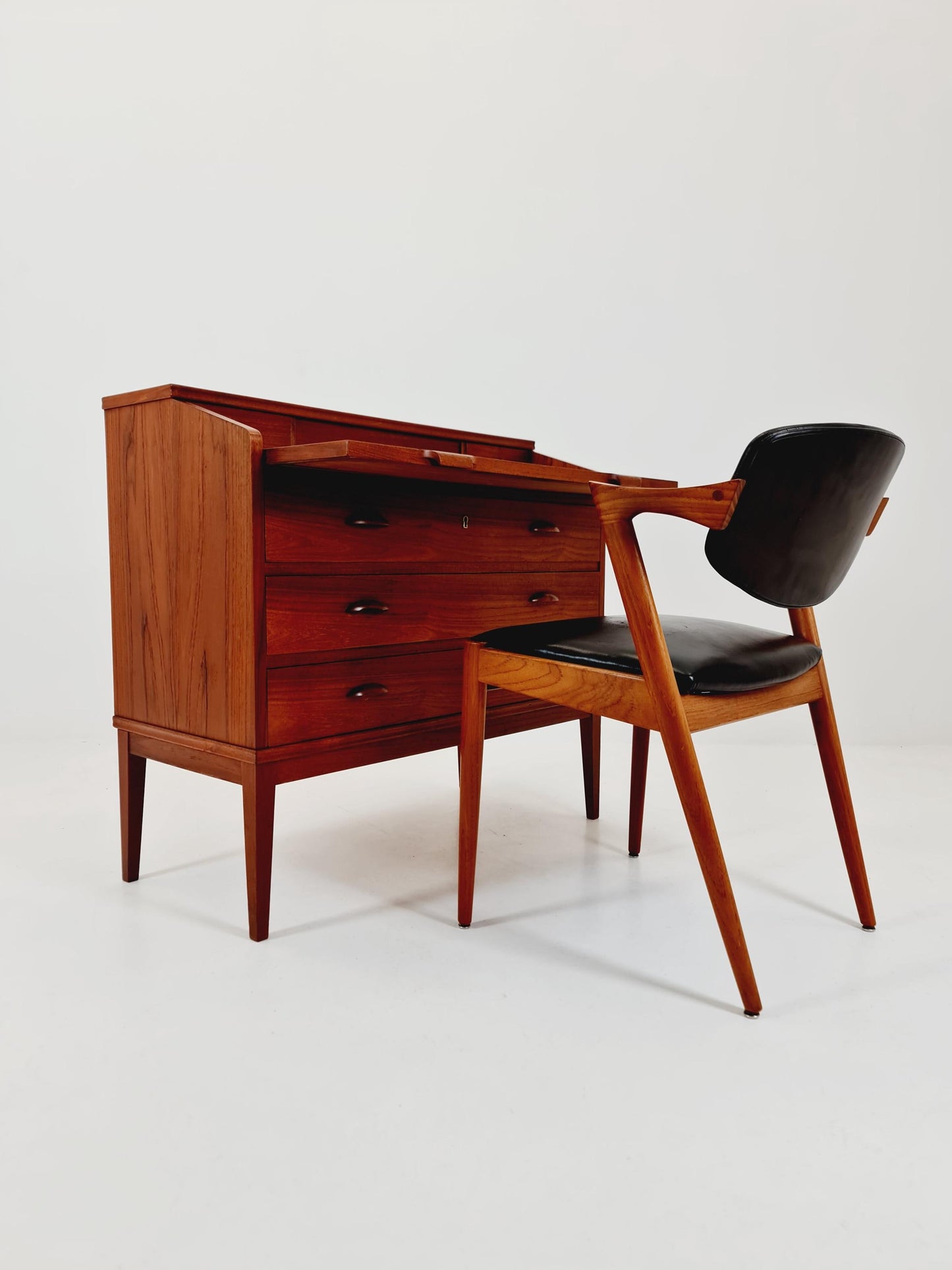 Midcentury Danish vintage teak secretary, vanity /Make up table By Riis Antonsen , 1960s