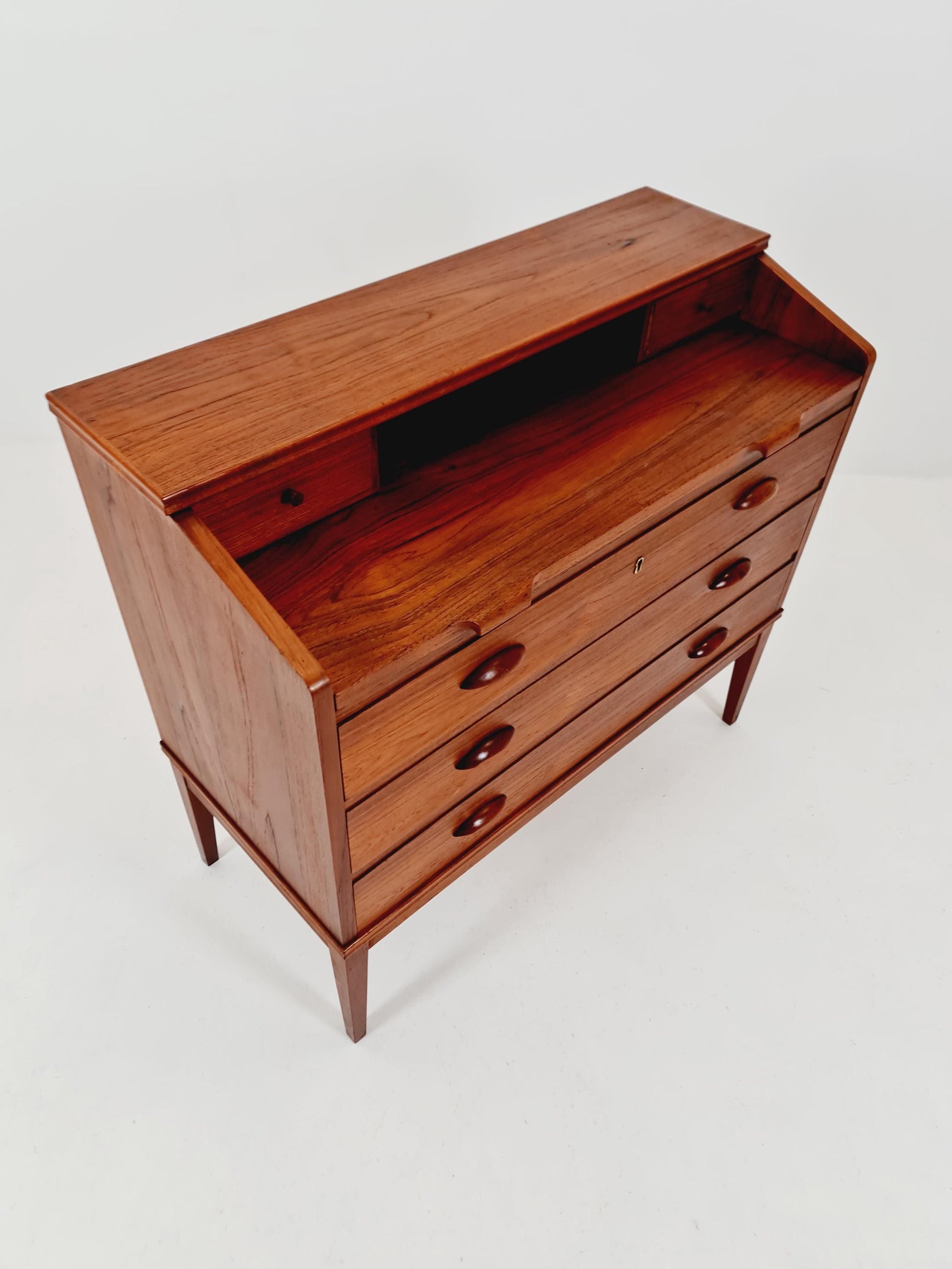 Midcentury Danish vintage teak secretary, vanity /Make up table By Riis Antonsen , 1960s