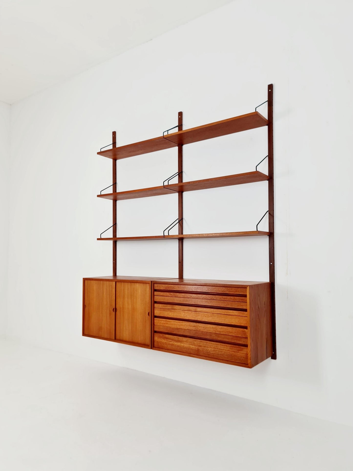 Mid century Danish Teak Wall Unit by Poul Cadovius for Cado, Denmark, 1960s