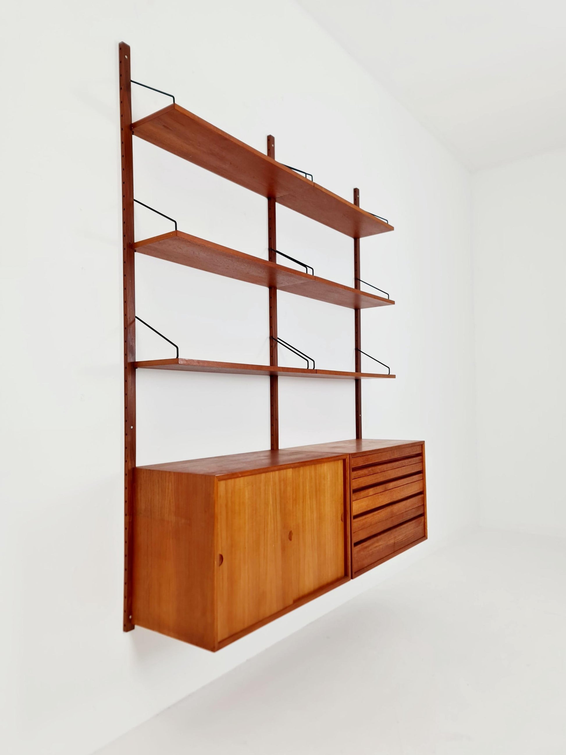 Mid century Danish Teak Wall Unit by Poul Cadovius for Cado, Denmark, 1960s
